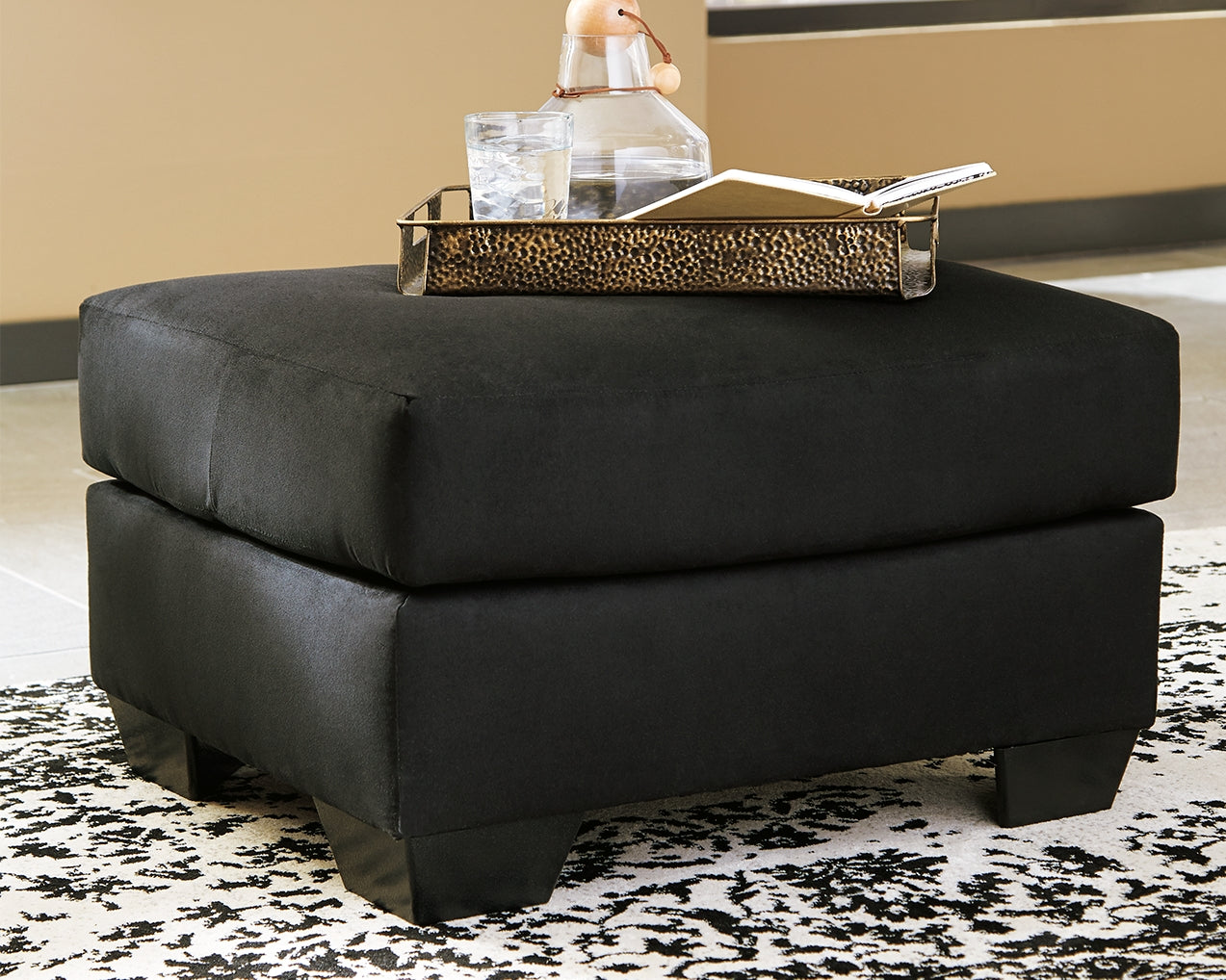 3 Brothers Decor - Ashley Furniture - Darcy Living Room - Ottoman / Black - 7500814