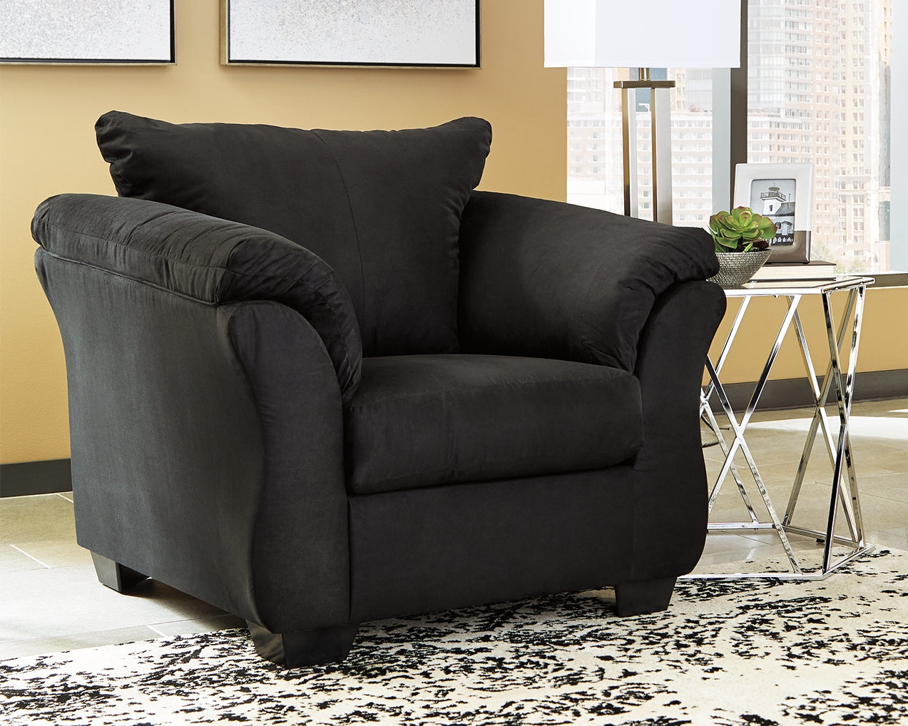3 Brothers Decor - Ashley Furniture - Darcy Living Room - Chair / Black - 7500820