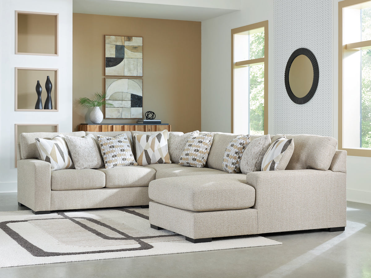 3 Brothers Decor - Ashley Furniture - Laurelgrove Sectional - RAF 4-Piece Sectional with Chaise - 75105S2