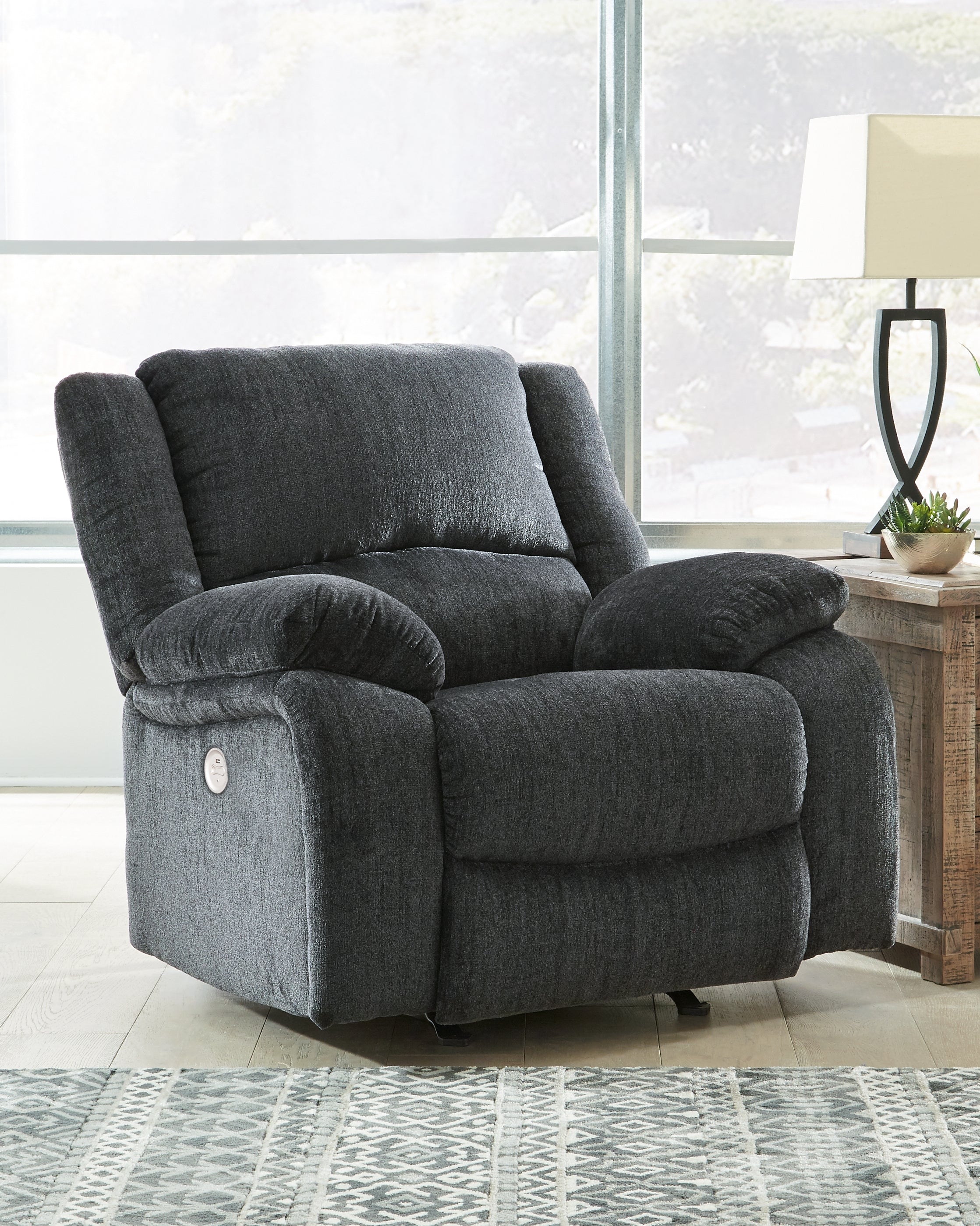 3 Brothers Decor - Ashley Furniture - Draycoll Living Room - Power Rocker Recliner / Slate - 7650498