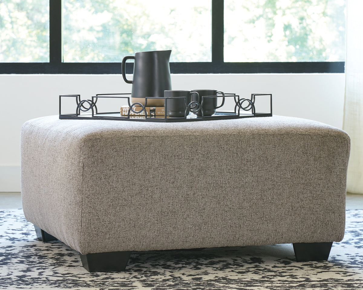 3 Brothers Decor - Ashley Furniture - Ballinasloe Living Room - Oversized Accent Ottoman / Platinum - 8070208