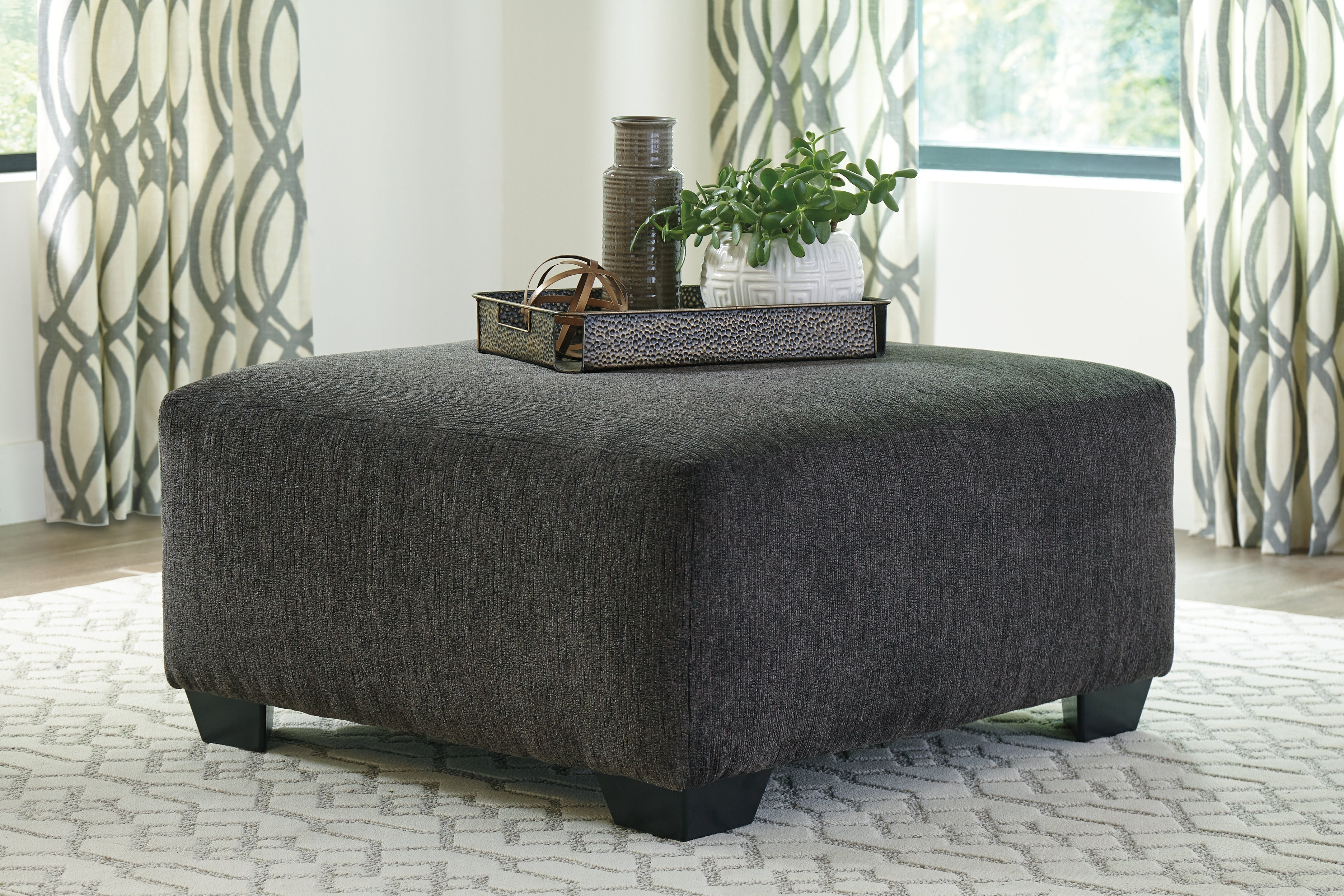 3 Brothers Decor - Ashley Furniture - Ballinasloe Living Room - Oversized Accent Ottoman / Smoke - 8070308