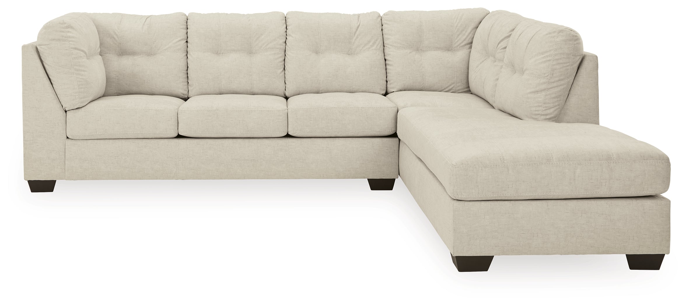 3 Brothers Decor - Ashley Furniture - Falkirk Sectional - LAF 2-Piece Sectional with Chaise / Parchment - 80806S2