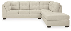 3 Brothers Decor - Ashley Furniture - Falkirk Sectional - LAF 2-Piece Sectional with Chaise / Parchment - 80806S2
