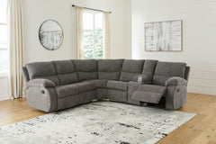 3 Brothers Decor - Ashley Furniture - Museum Sectional - 2-Piece Reclining Sectional / Pewter - 81807S1