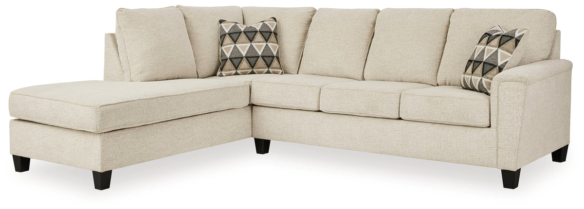 3 Brothers Decor - Ashley Furniture - Abinger Sectional - RAF 2-Piece Sectional with Chaise / Natural - 83904S1