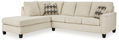 3 Brothers Decor - Ashley Furniture - Abinger Sectional - RAF 2-Piece Sectional with Chaise / Natural - 83904S1