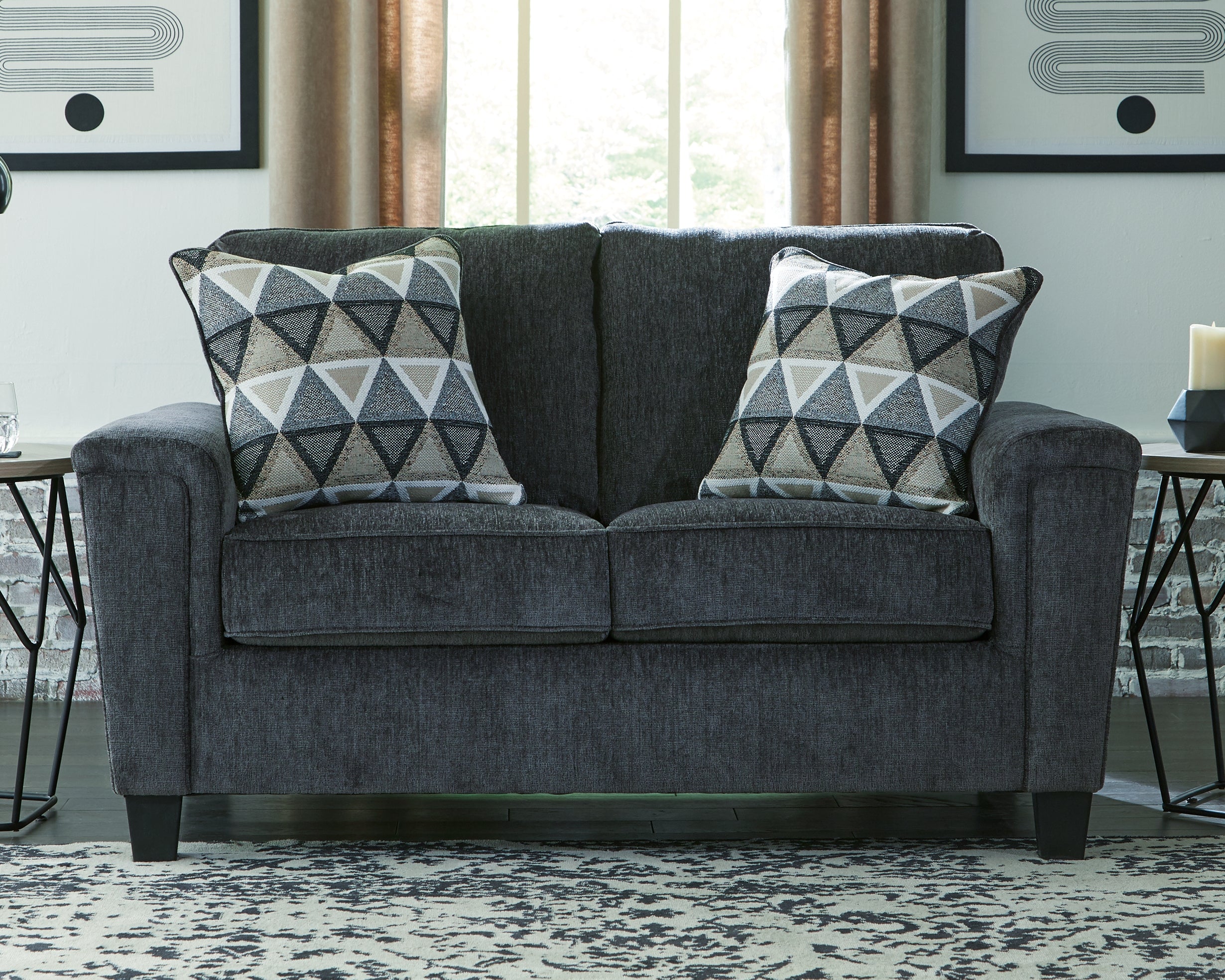 3 Brothers Decor - Ashley Furniture - Abinger Living Room - Loveseat / Smoke - 8390535