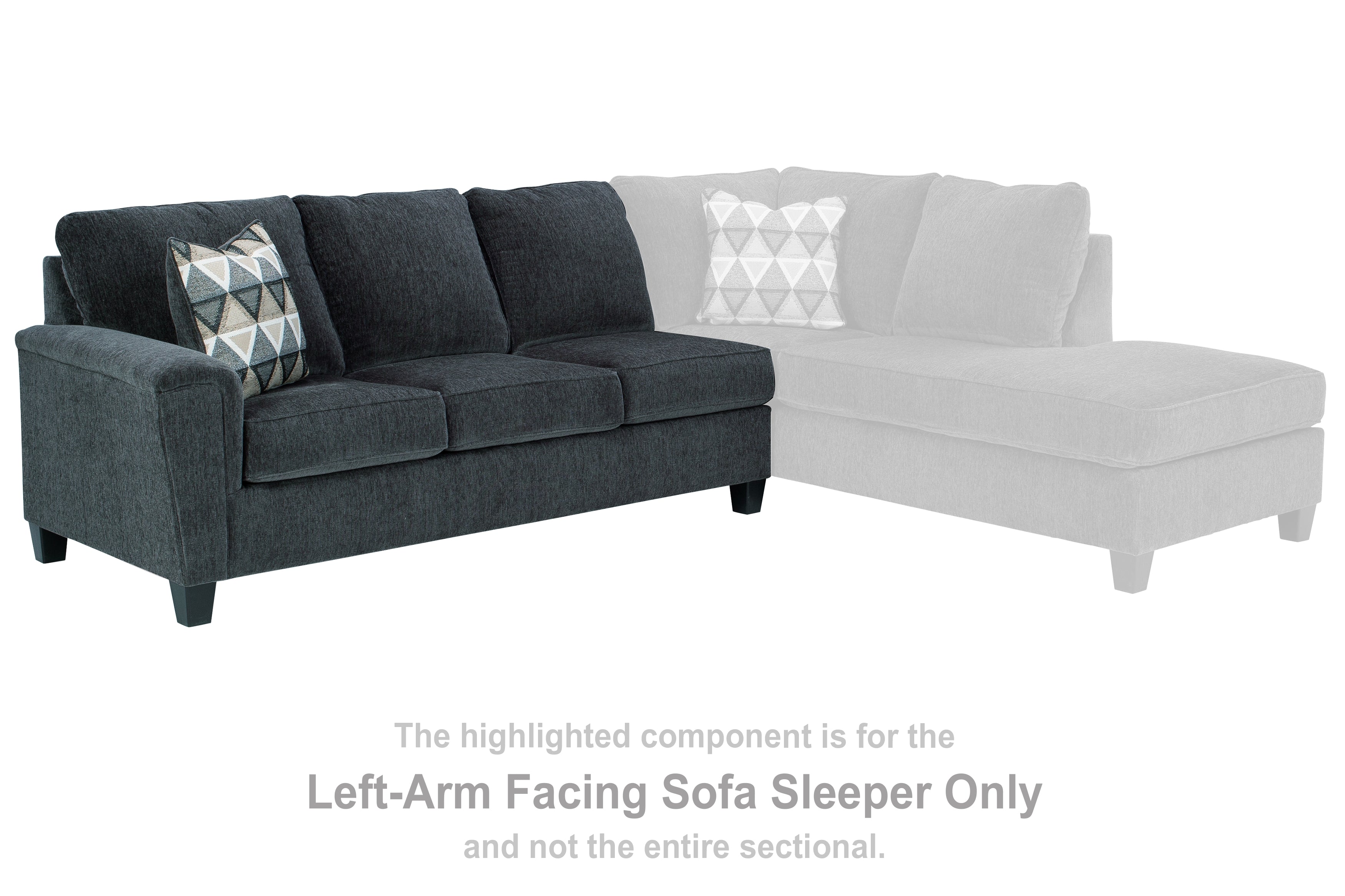 3 Brothers Decor - Ashley Furniture - Abinger Sectional - LAF Sofa Sleeper / Smoke - 8390569