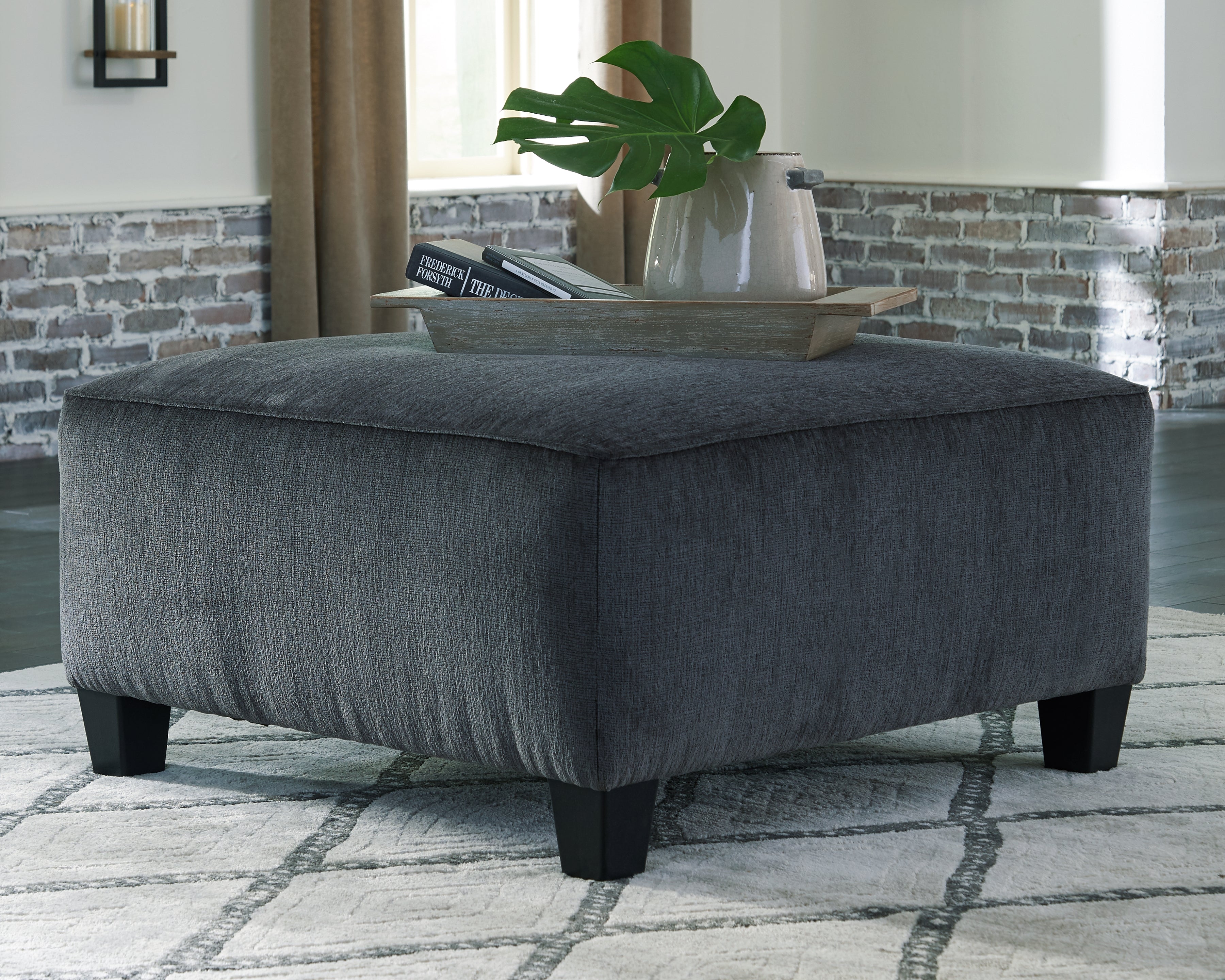 3 Brothers Decor - Ashley Furniture - Abinger Living Room - Oversized Accent Ottoman / Smoke - 8390508