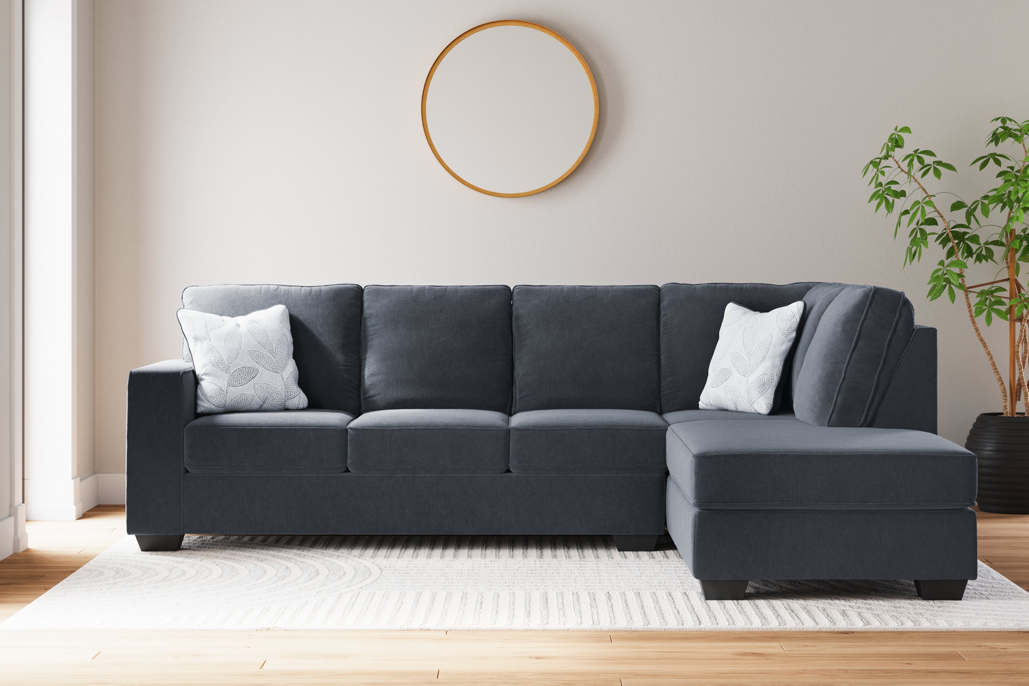 3 Brothers Decor - Ashley Furniture - Altari Sectional - LAF 2-Piece Sectional with Chaise / Slate - 87213S2