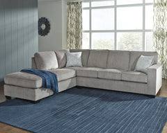 3 Brothers Decor - Ashley Furniture - Altari Sectional - RAF 2-Piece Sectional with Chaise / Alloy - 87214S1