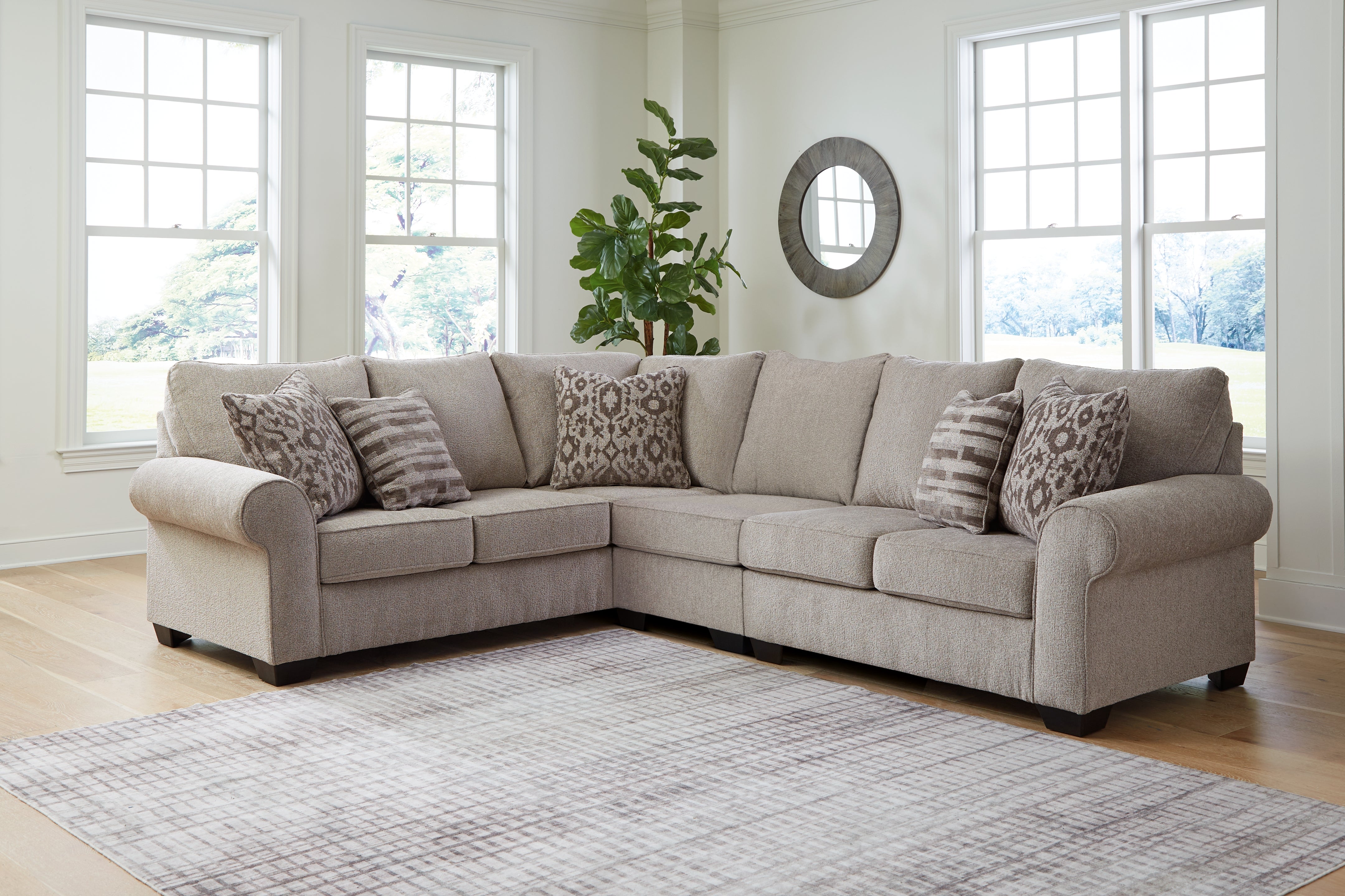 3 Brothers Decor - Ashley Furniture - Claireah Sectional - LAF 3-Piece Sectional / Umber - 90603S3