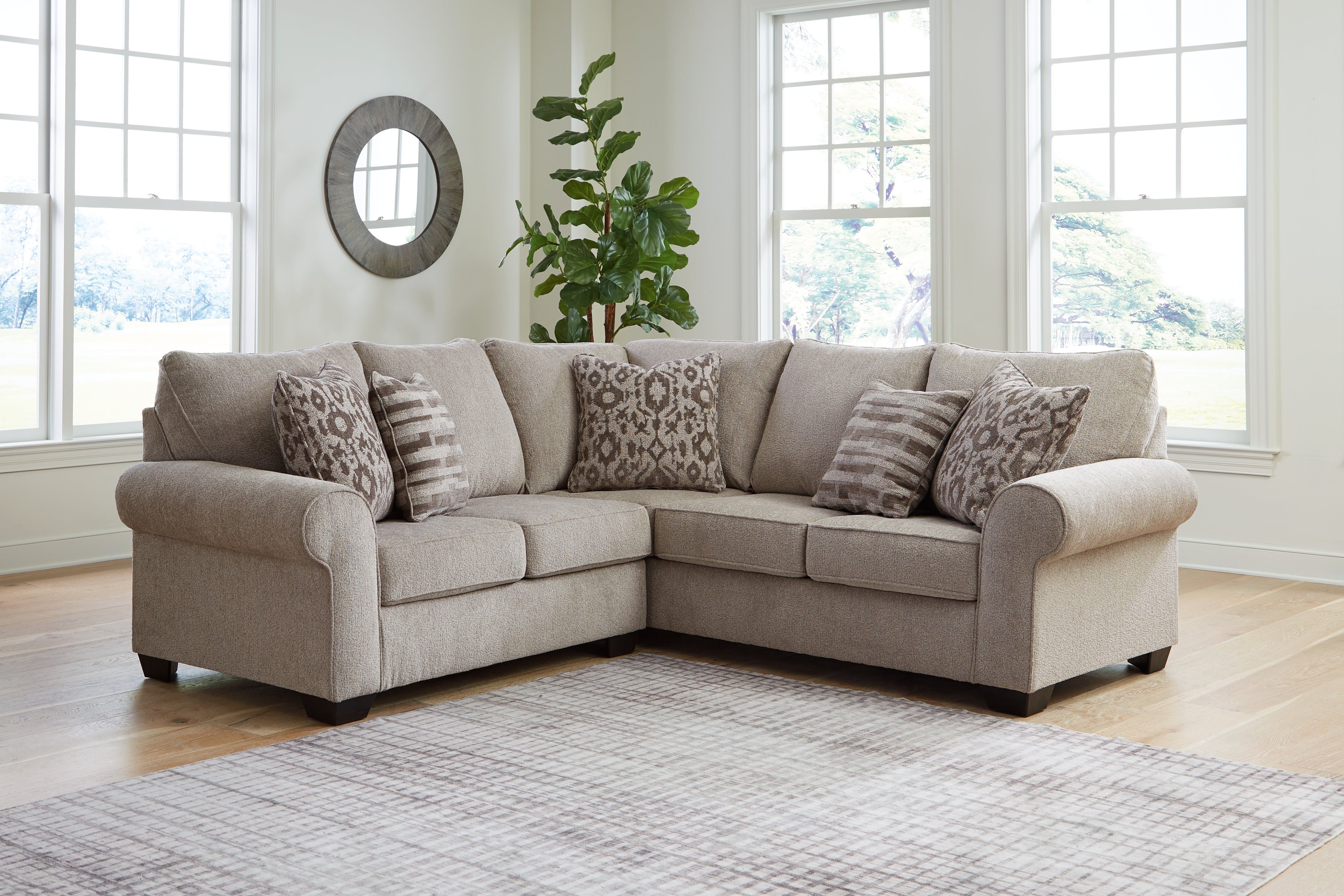 3 Brothers Decor - Ashley Furniture - Claireah Sectional - RAF 2-Piece Sectional / Umber - 90603S2