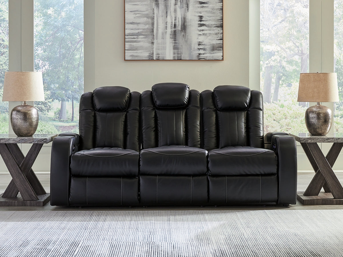 3 Brothers Decor - Ashley Furniture - Caveman Den Living Room - PWR REC Sofa with ADJ Headrest / Midnight - 9070315
