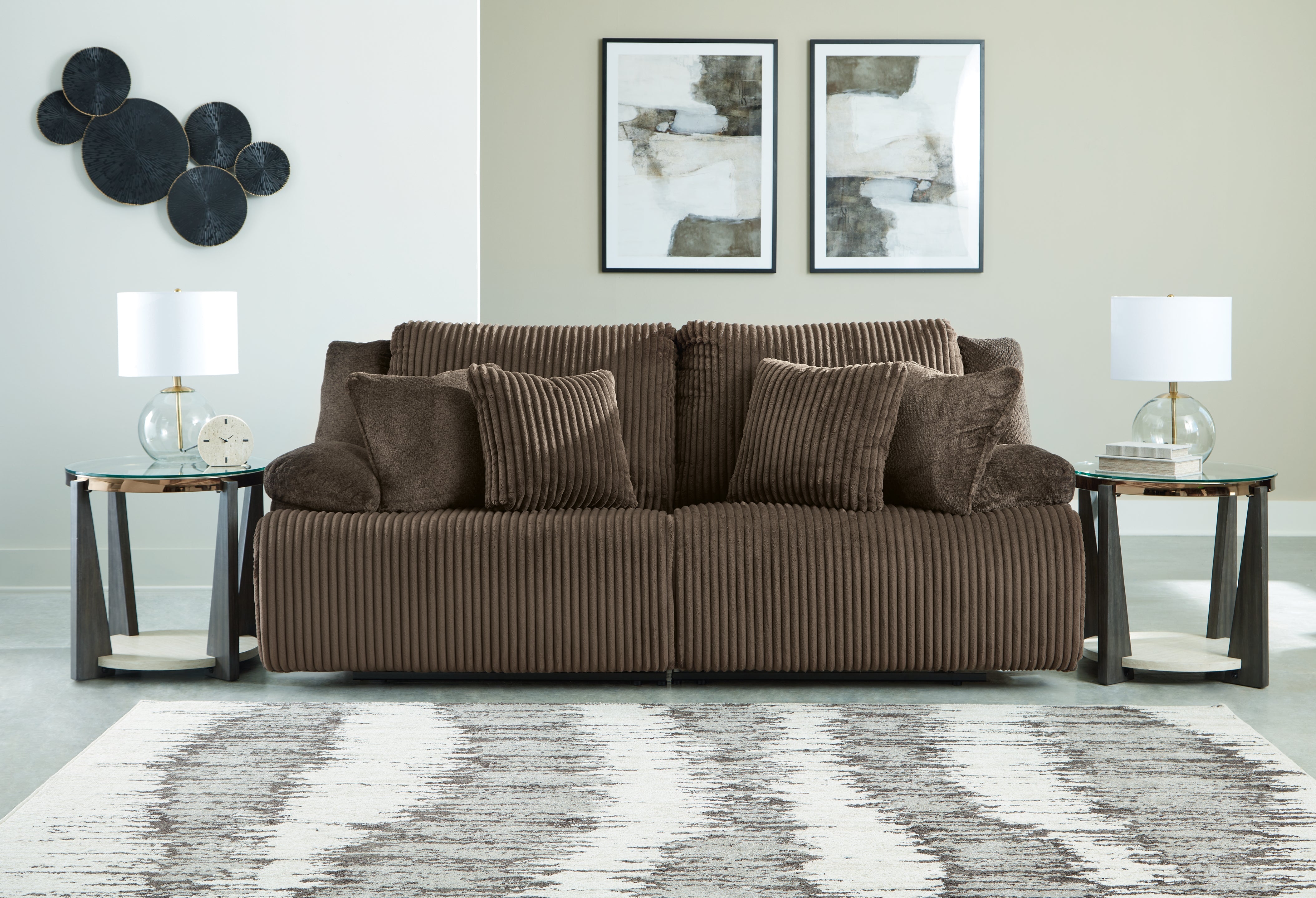 3 Brothers Decor - Ashley Furniture - Top Tier Sectional - 2-Piece Sectional Loveseat / Chocolate - 92705S9
