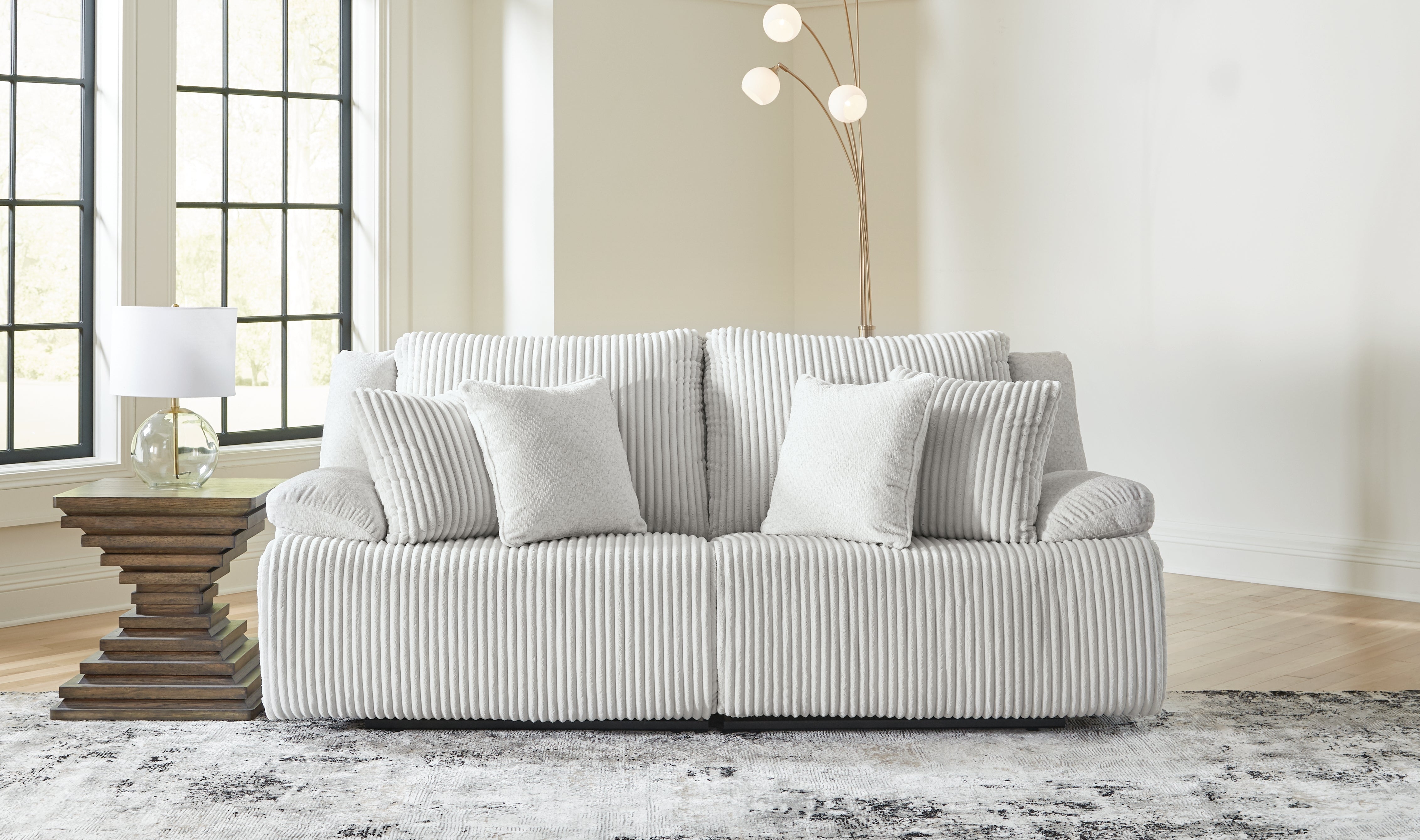 3 Brothers Decor - Ashley Furniture - Top Tier Sectional - 2-Piece Sectional Loveseat / Alloy - 92706S9