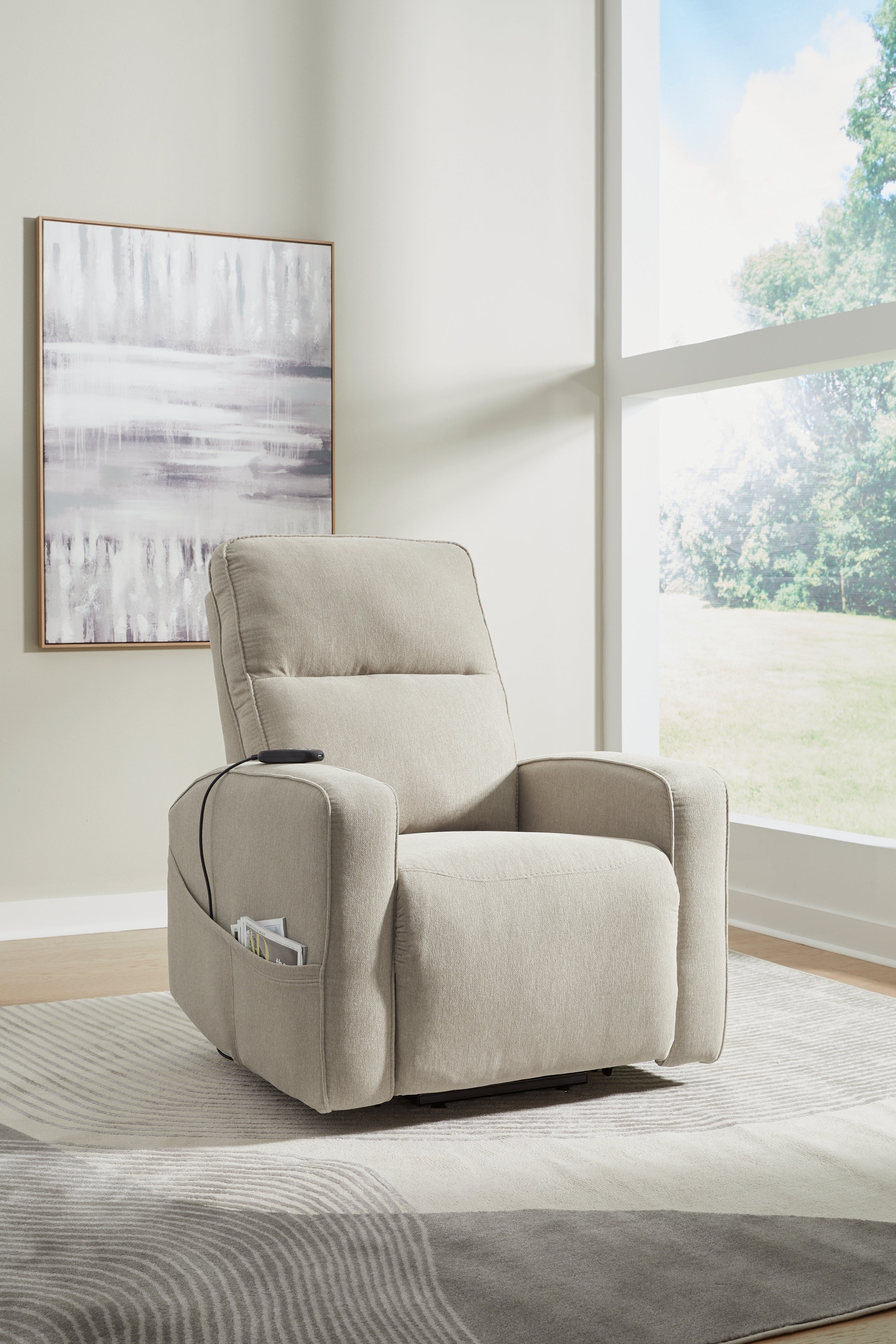 3 Brothers Decor - Ashley Furniture - Starganza Living Room - Power Lift Recliner / Smoke - 9370512