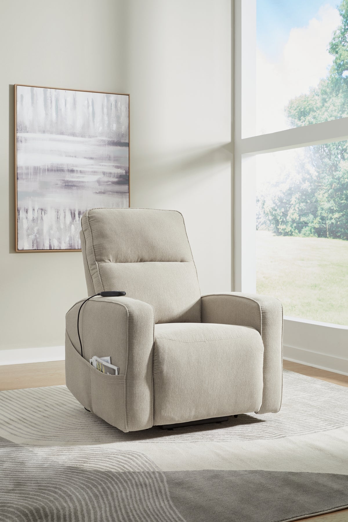 3 Brothers Decor - Ashley Furniture - Starganza Living Room - Power Lift Recliner / Smoke - 9370512