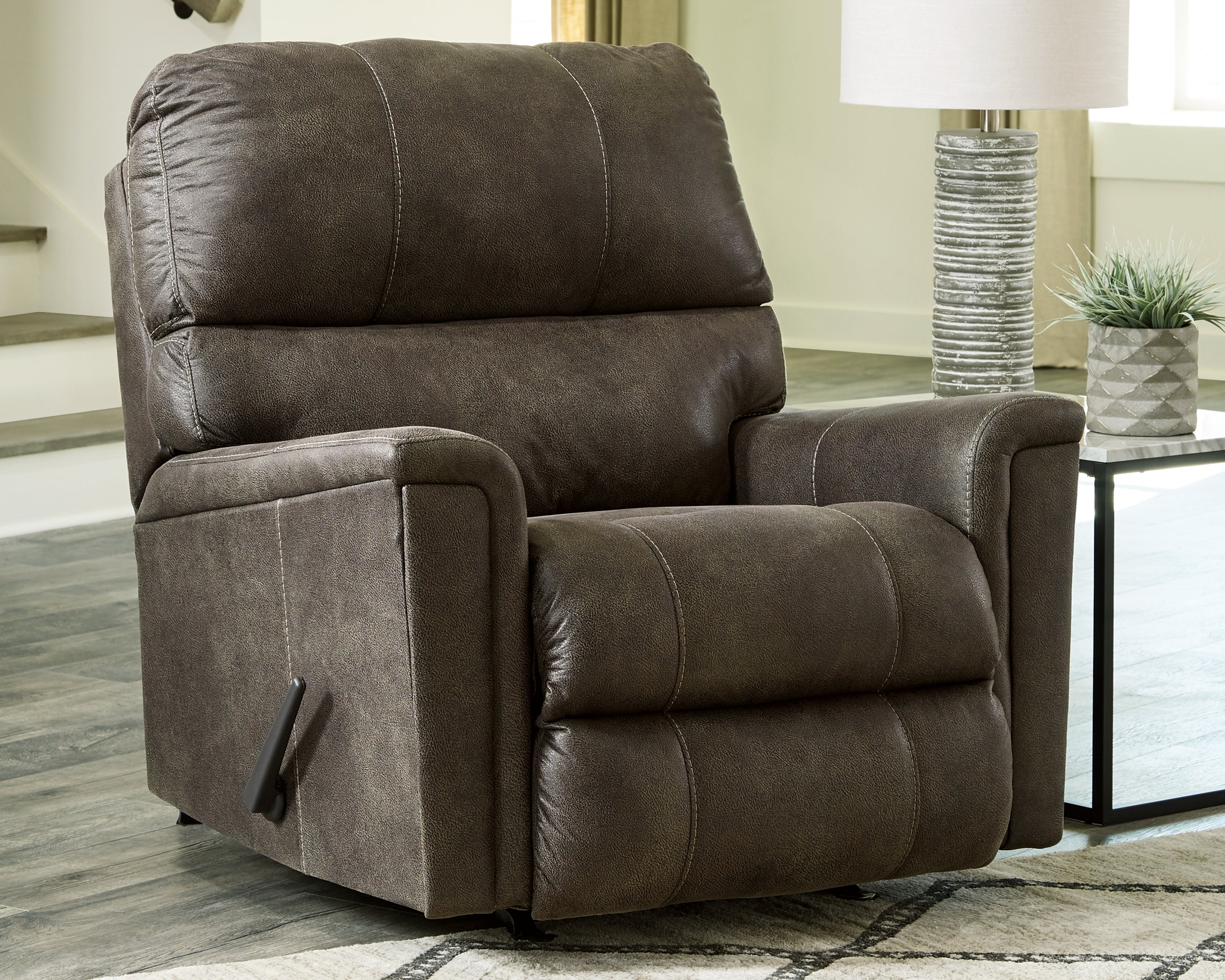 3 Brothers Decor - Ashley Furniture - Navi Living Room - Rocker Recliner / Smoke - 9400225