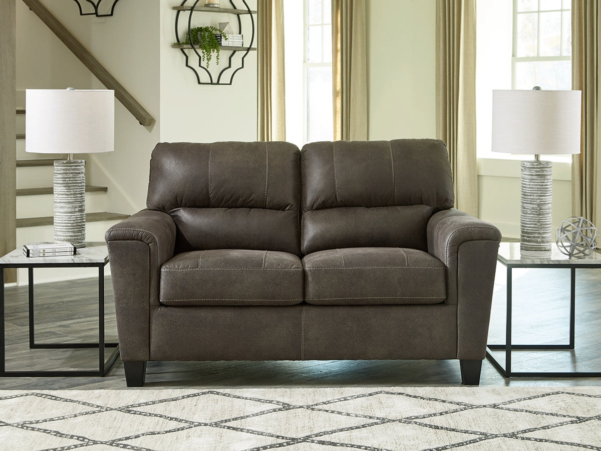 3 Brothers Decor - Ashley Furniture - Navi Living Room - Loveseat / Smoke - 9400235