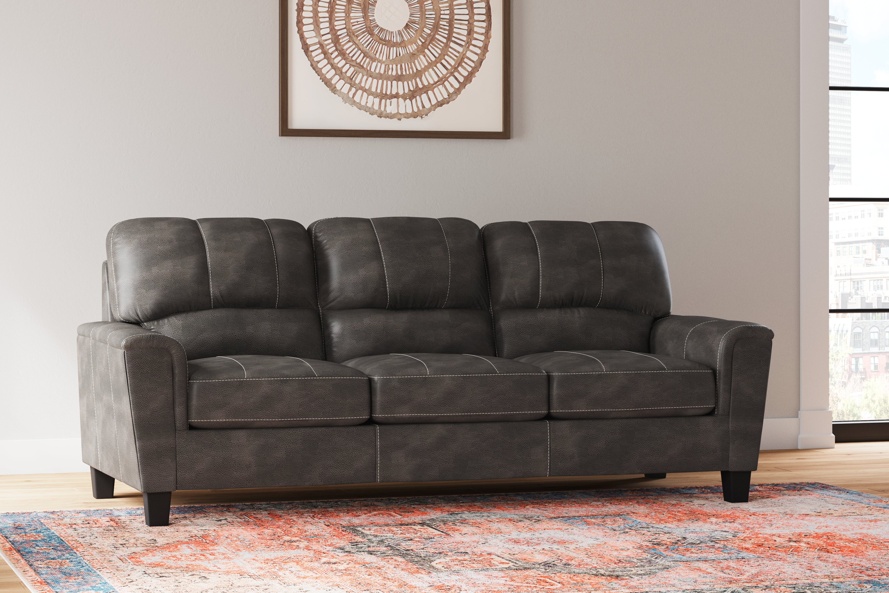 3 Brothers Decor - Ashley Furniture - Navi Living Room - Sofa / Smoke - 9400238