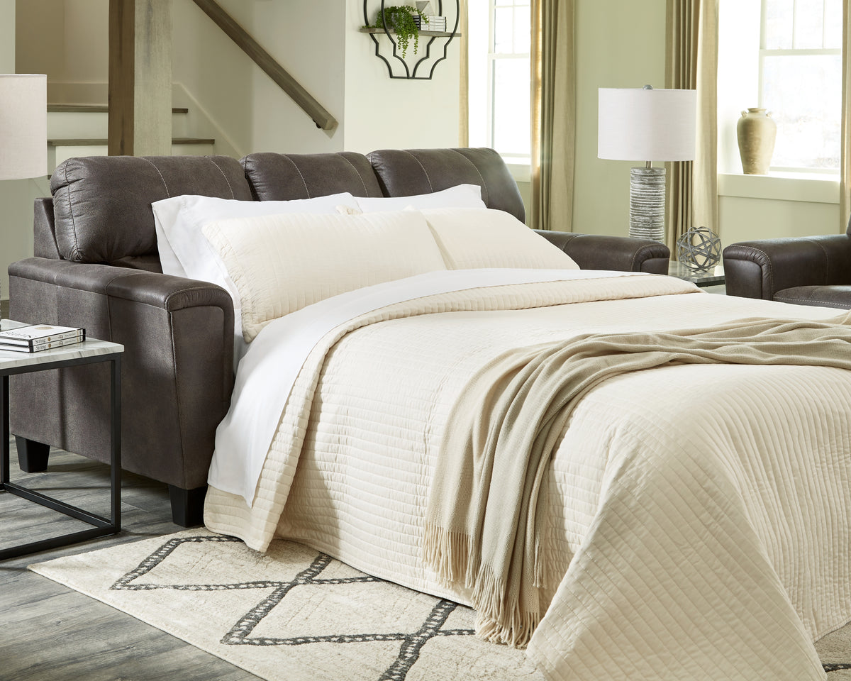 3 Brothers Decor - Ashley Furniture - Navi Living Room - Queen Sofa Sleeper / Smoke - 9400239