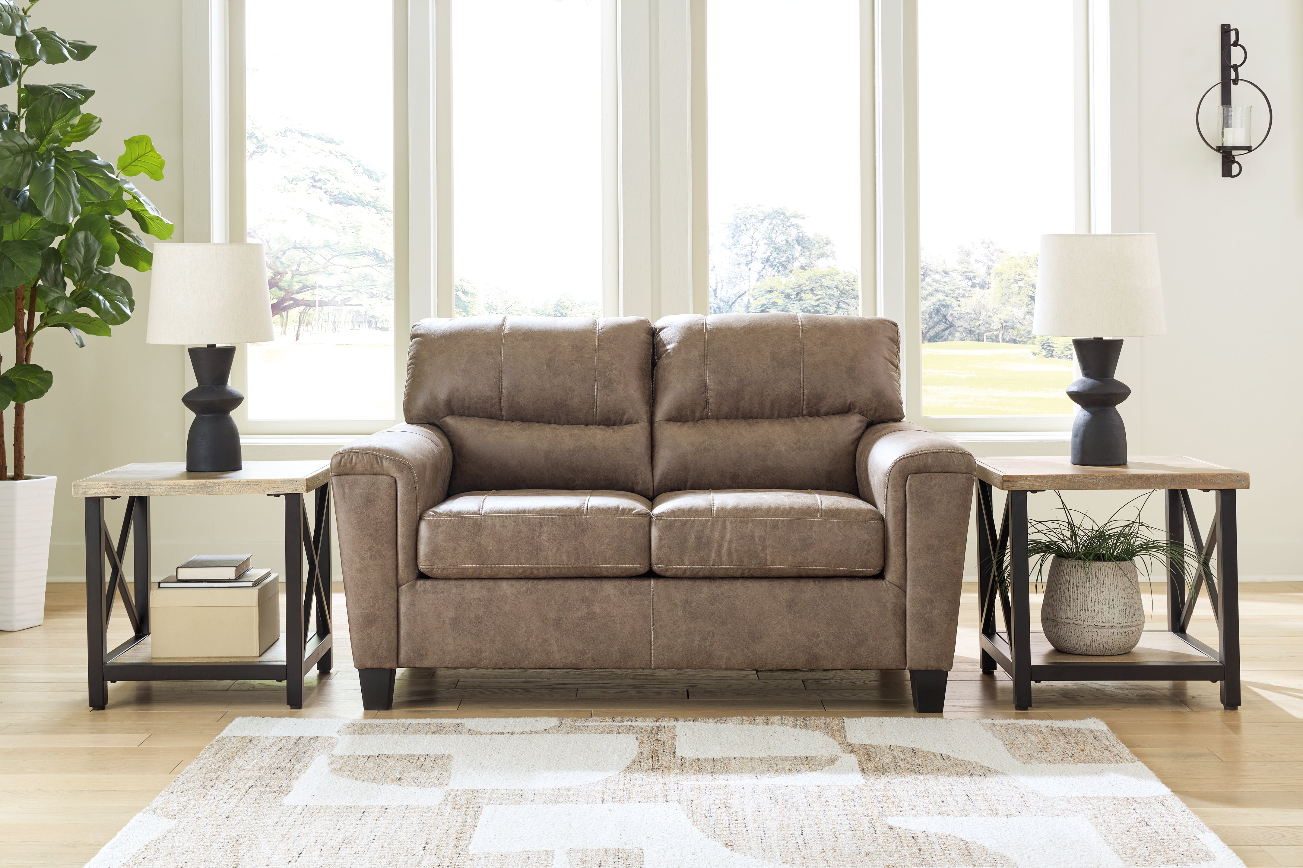3 Brothers Decor - Ashley Furniture - Navi Living Room - Loveseat / Fossil - 9400435