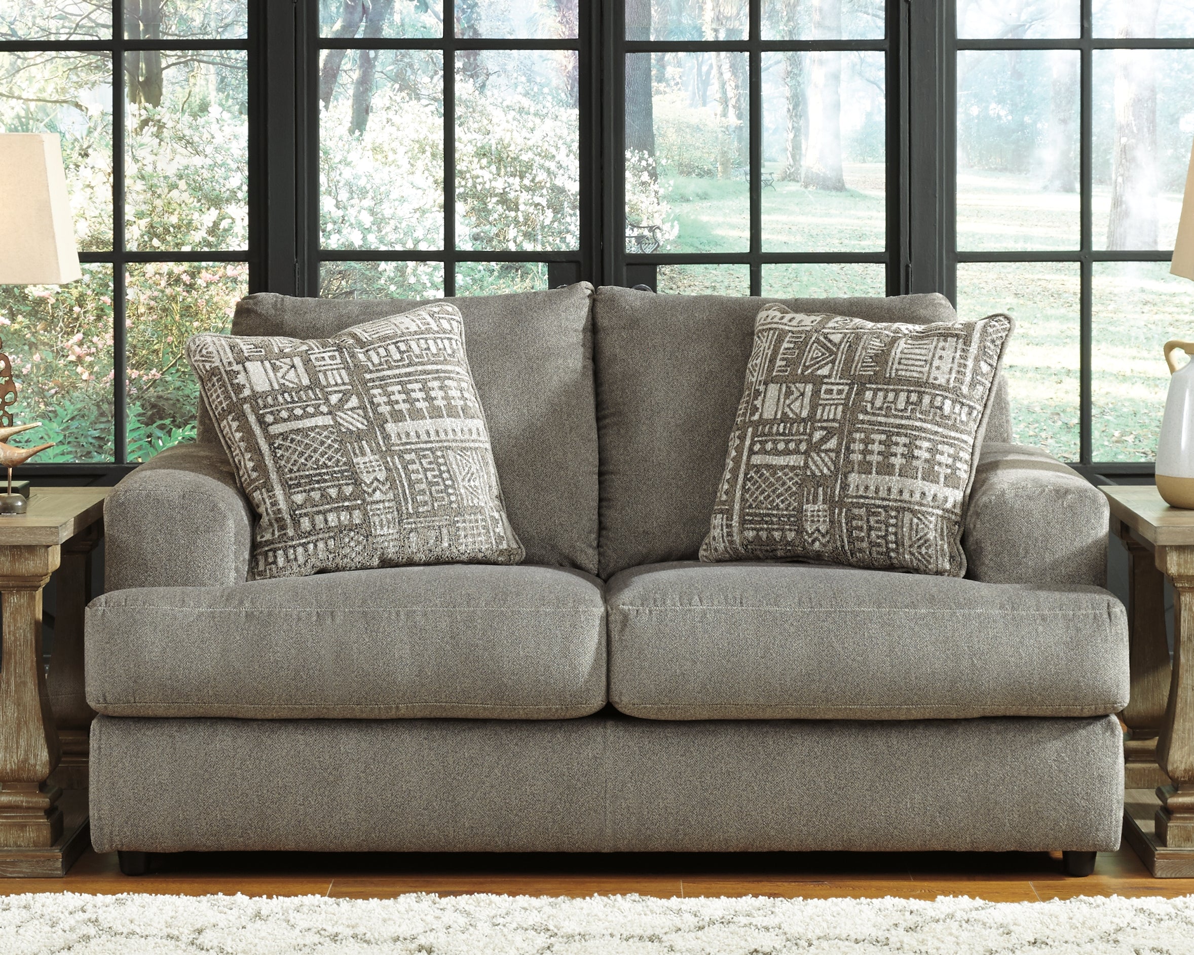 3 Brothers Decor - Ashley Furniture - Soletren Living Room - Loveseat / Ash - 9510335