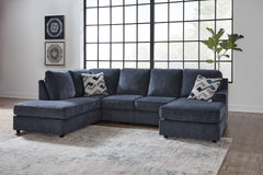 3 Brothers Decor - Ashley Furniture - Albar Place Sectional - RAF 2-Piece Sectional / Cobalt - 95302S2