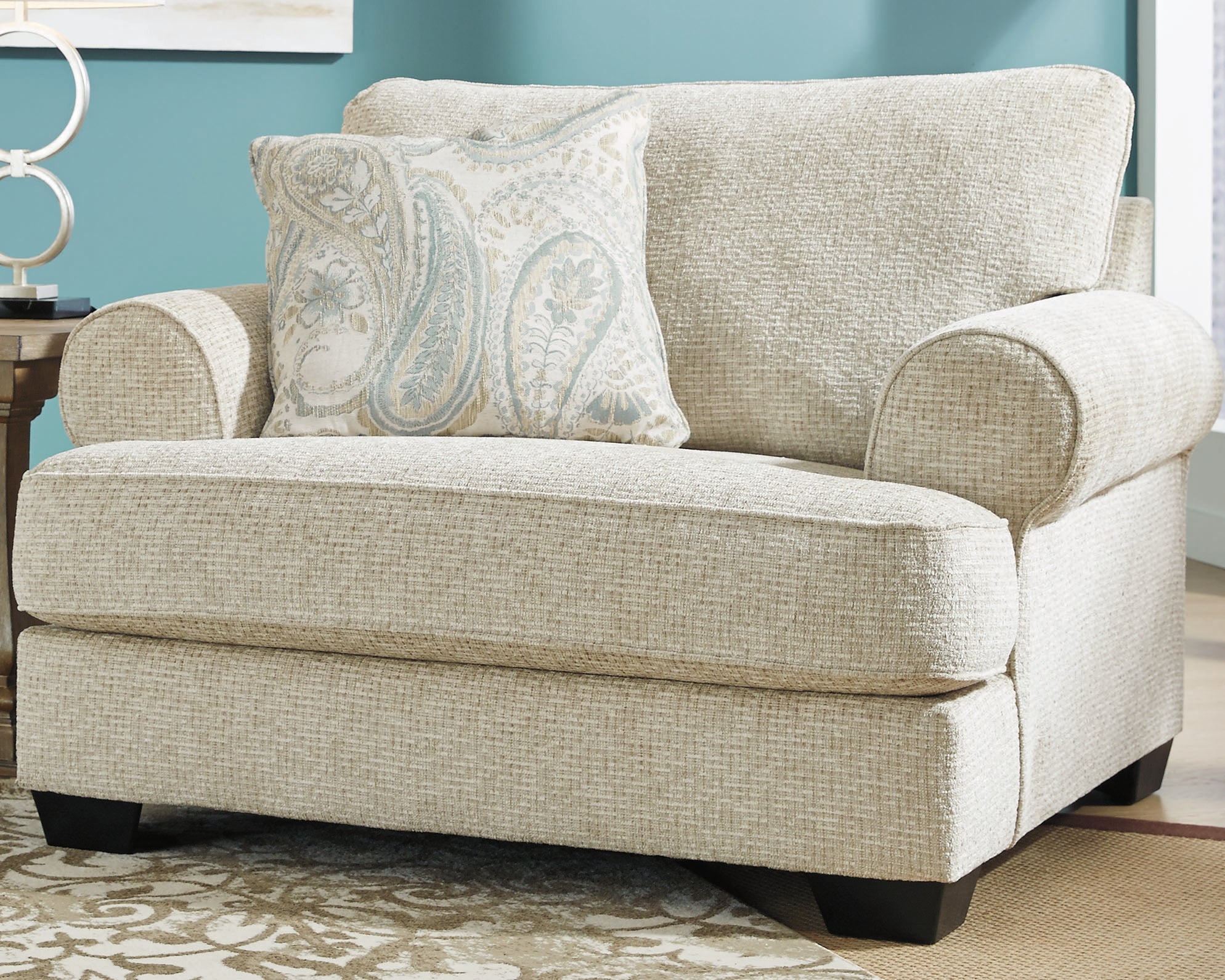 3 Brothers Decor - Ashley Furniture - Monaghan Living Room - Chair and a Half / Sandstone - 9620523