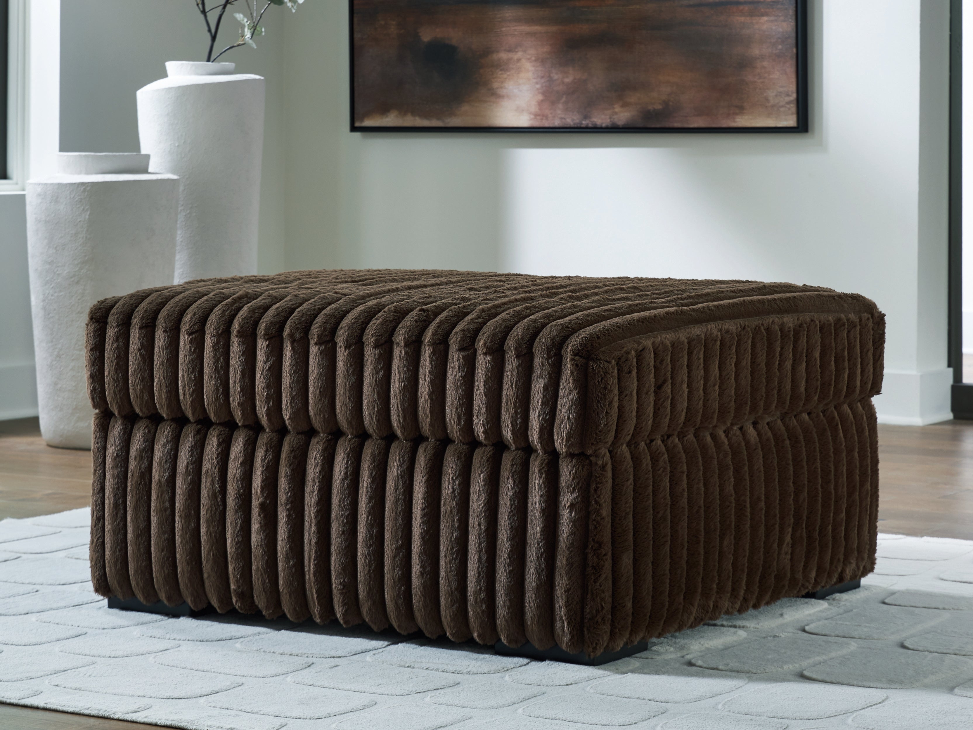 3 Brothers Decor - Ashley Furniture - Midnight-Madness Living Room - Oversized Accent Ottoman / Chocolate - 9810408
