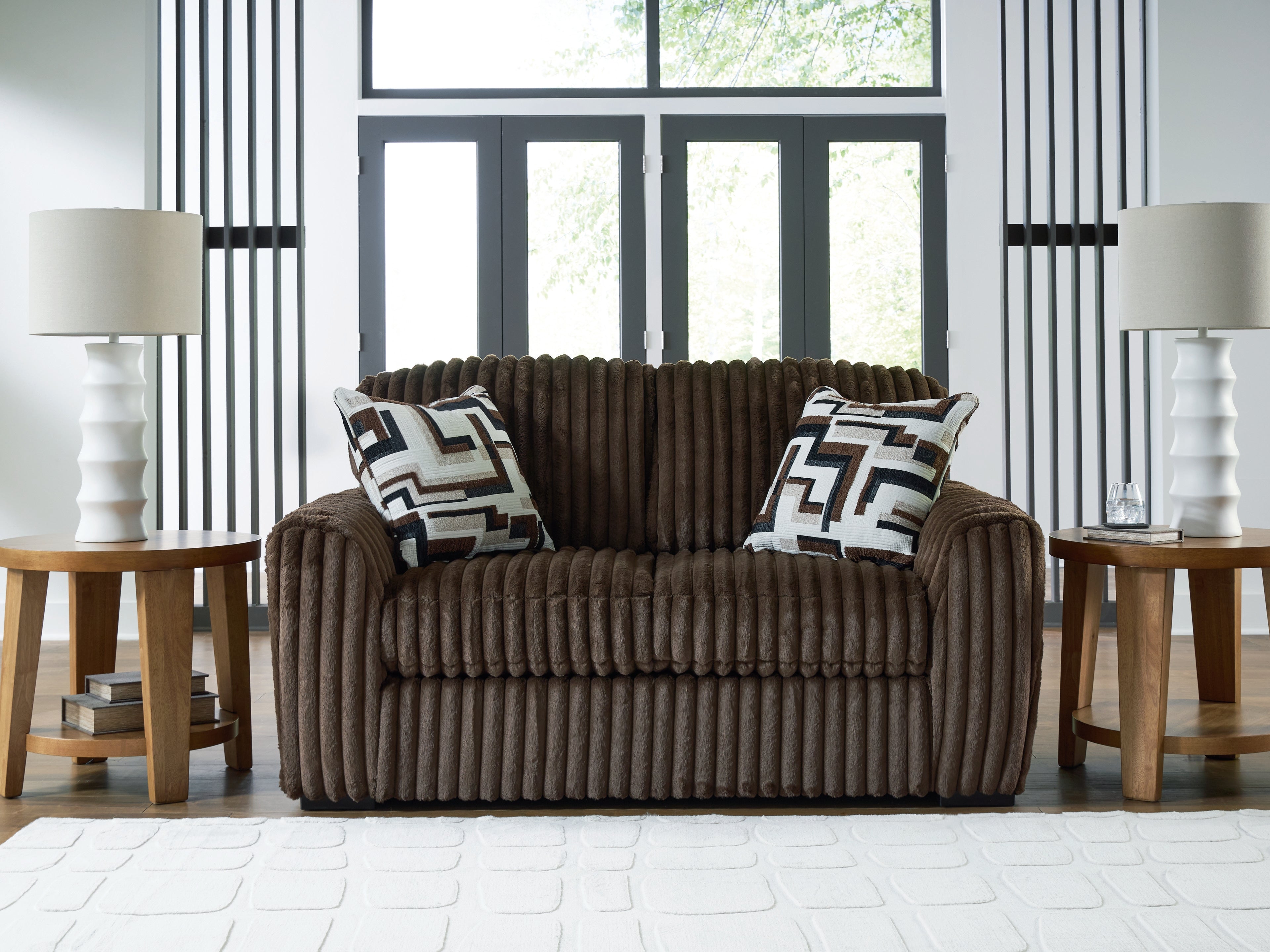 3 Brothers Decor - Ashley Furniture - Midnight-Madness Living Room - Loveseat / Chocolate - 9810435