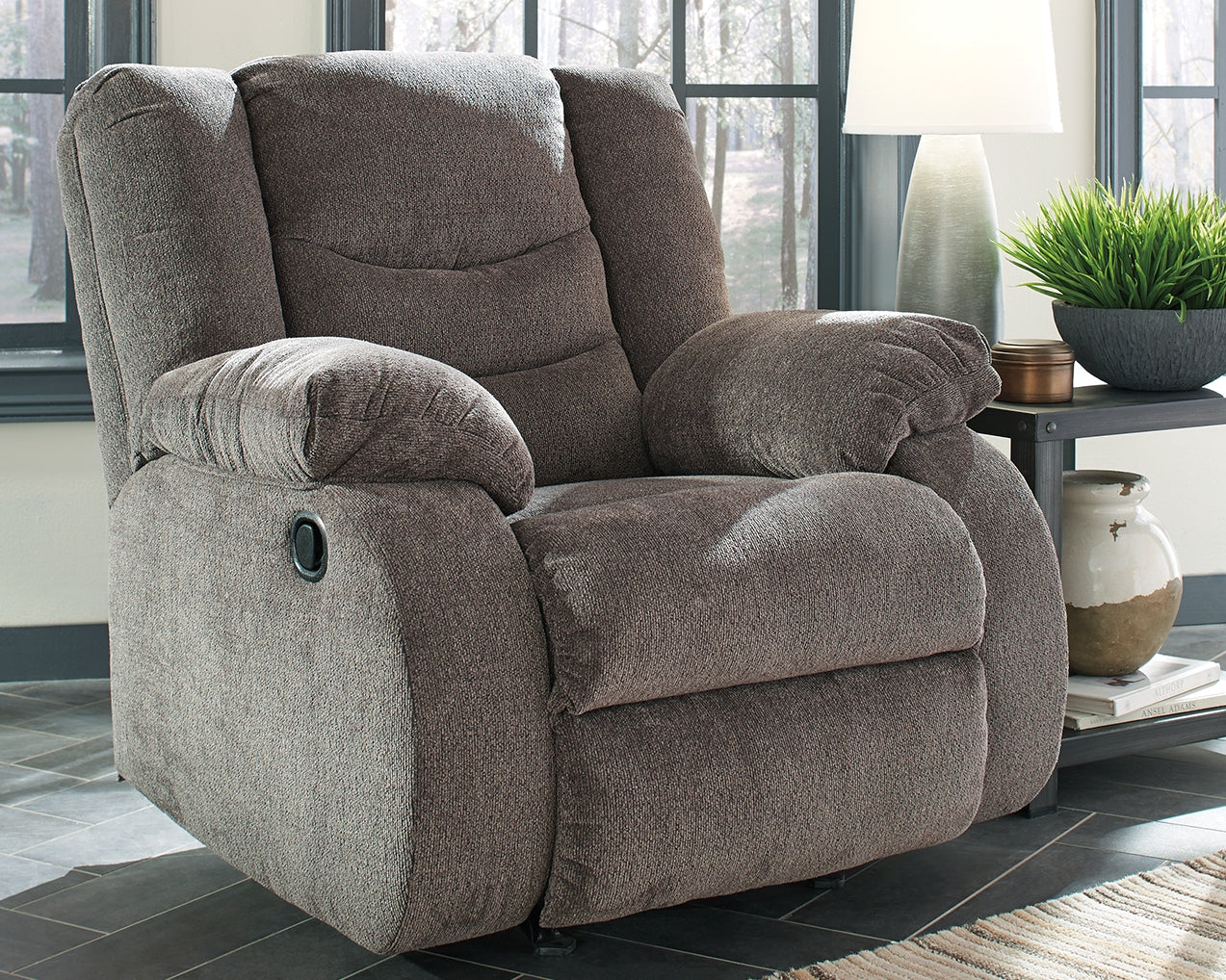 3 Brothers Decor - Ashley Furniture - Tulen Living Room - Rocker Recliner / Gray - 9860625