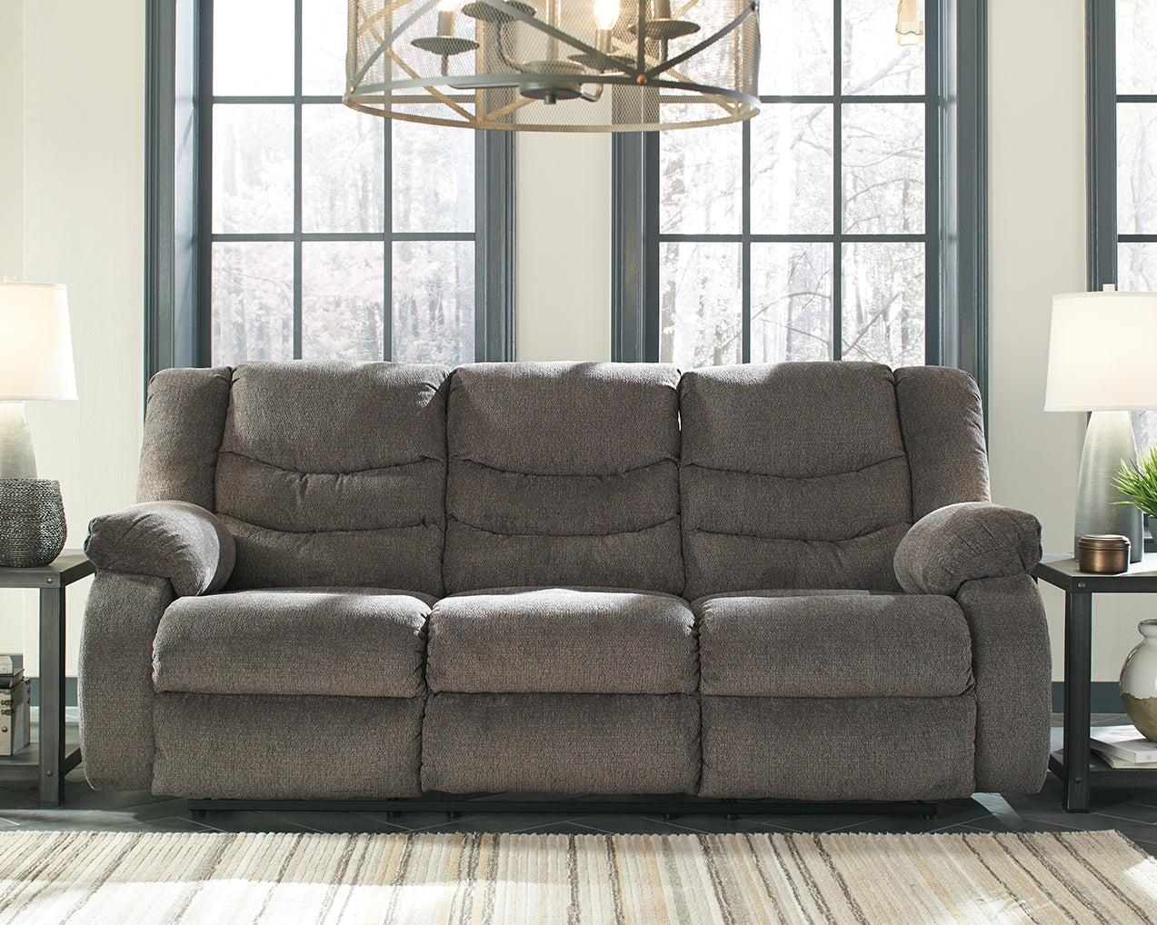 3 Brothers Decor - Ashley Furniture - Tulen Living Room - Reclining Sofa / Gray - 9860688