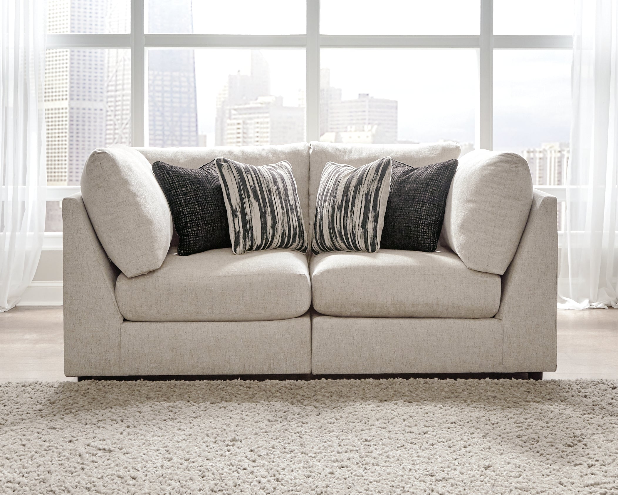 3 Brothers Decor - Ashley Furniture - Kellway Sectional - 2-Piece Sectional / Bisque - 98707S2