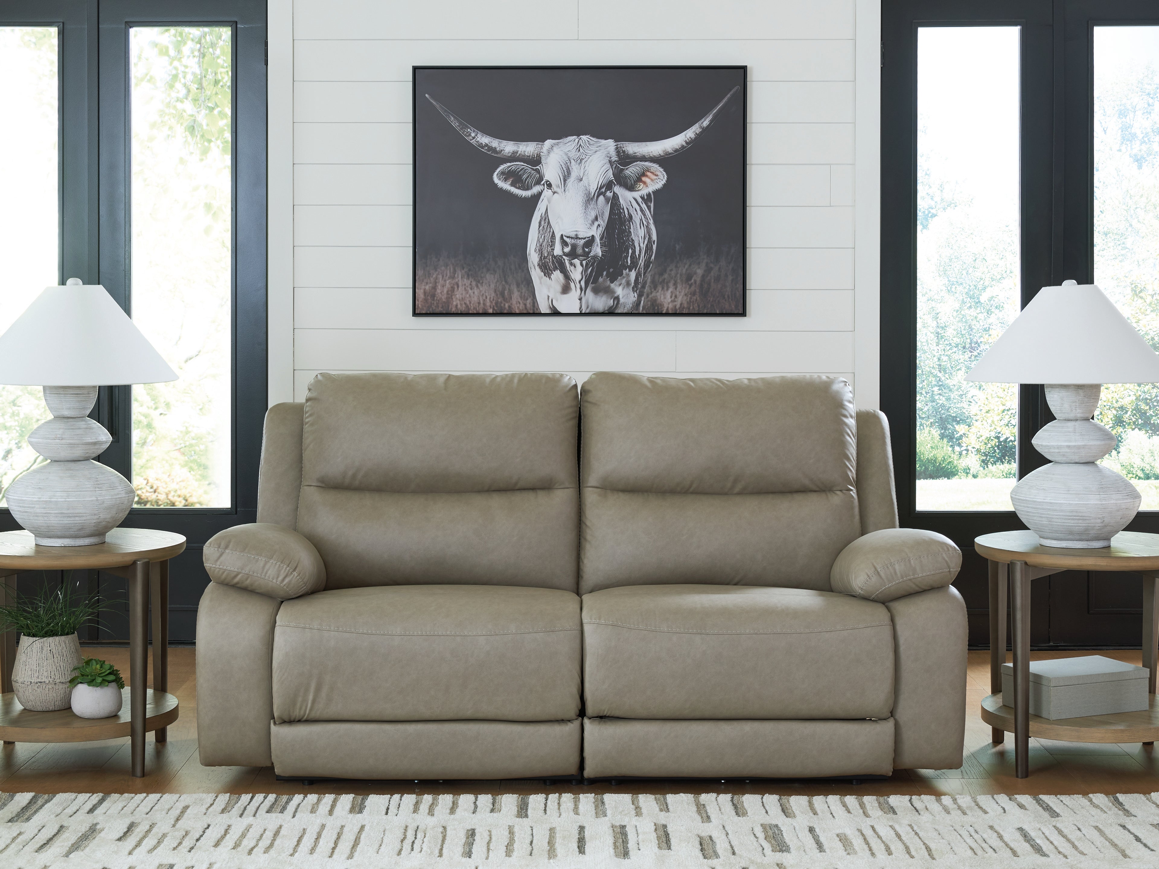3 Brothers Decor - Ashley Furniture - Narwhal Place Sectional - 2-Piece Reclining Loveseat / Pebble - PC99201S21