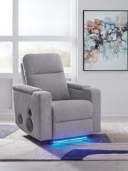 3 Brothers Decor - Ashley Furniture - Pineland Living Room - Glider PWR REC w/Audio System / Pewter - PC9930642A