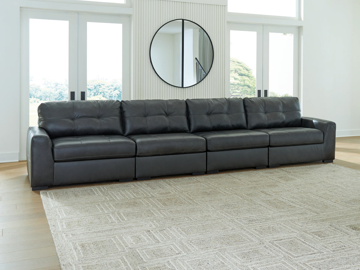 3 Brothers Decor - Ashley Furniture - Brindley Pier Sectional - RAF 4-Piece Sectional / Fog - 99503S4