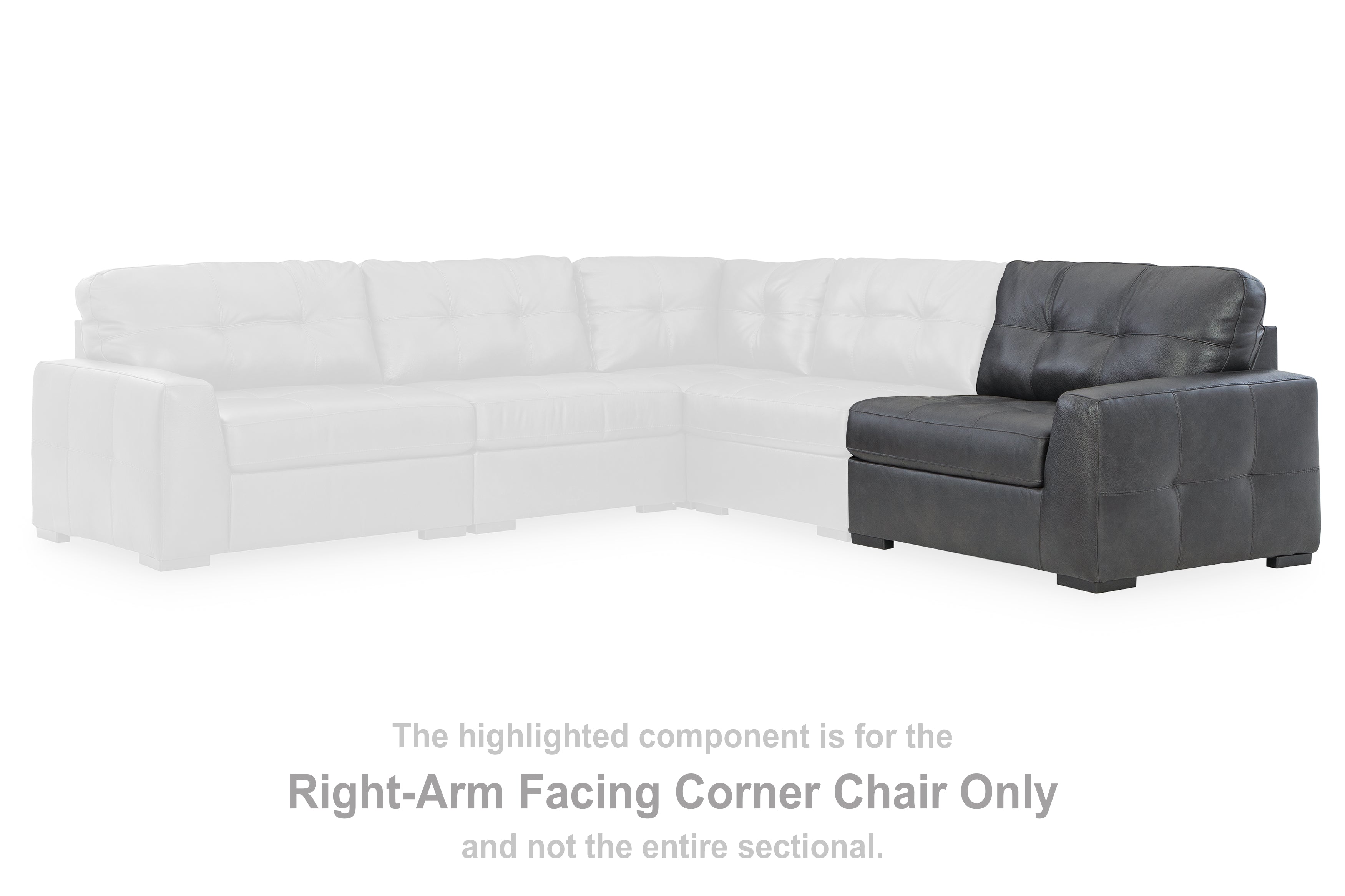 3 Brothers Decor - Ashley Furniture - Brindley Pier Sectional - RAF Corner Chair / Fog - 9950365