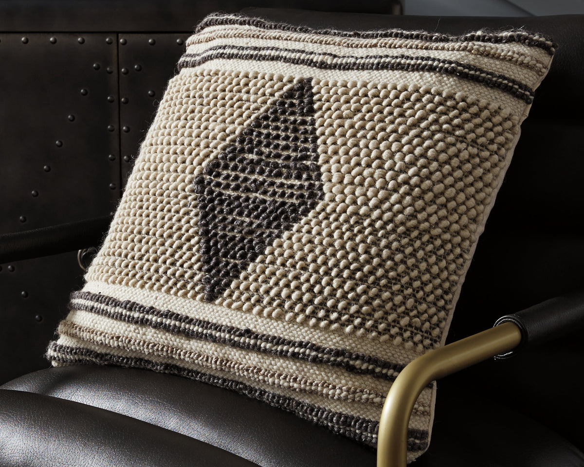 3 Brothers Decor - Ashley Furniture - Ricker Pillows - Pillow (4/CS) / Gray/Cream - A1000804