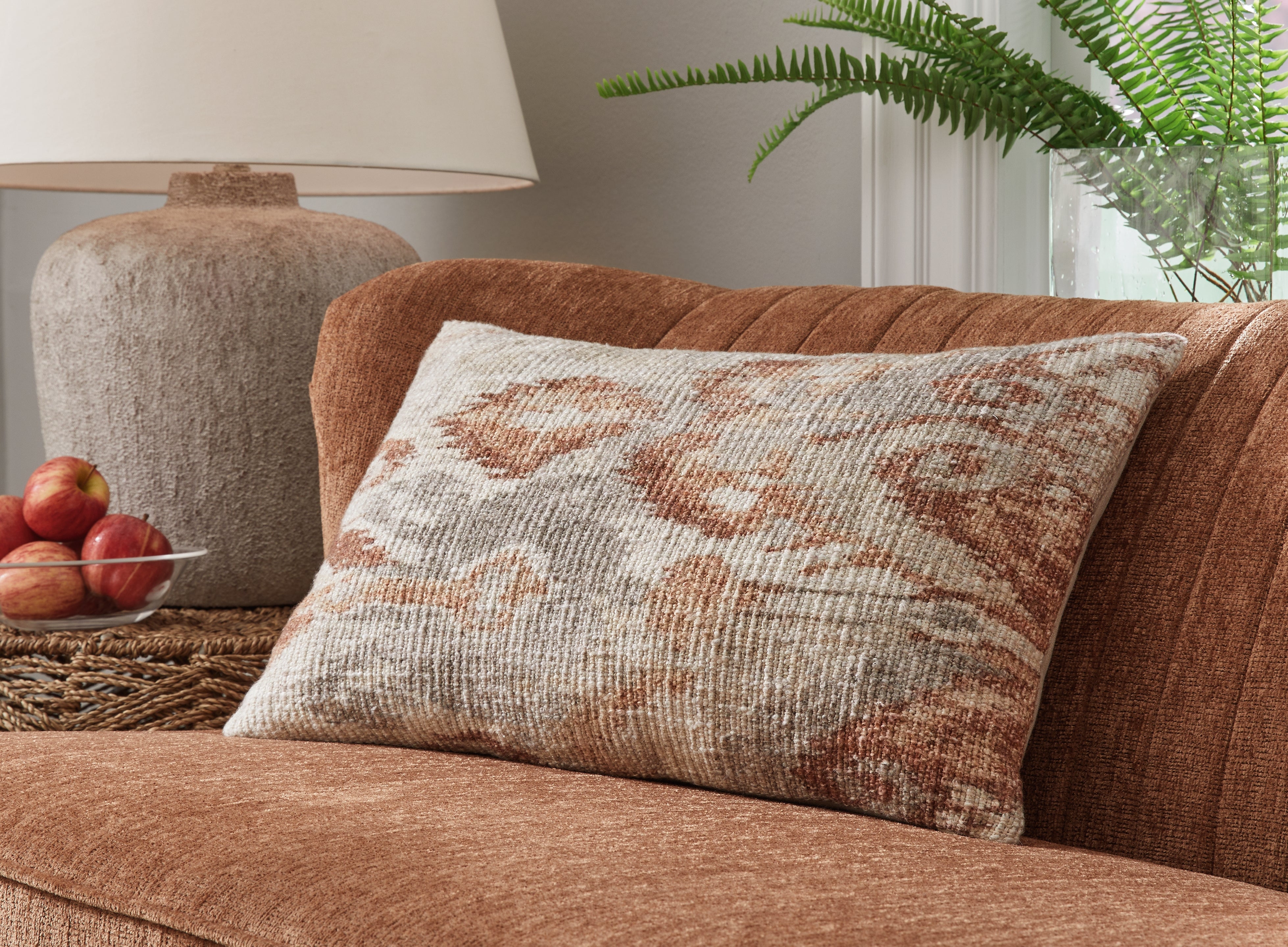 3 Brothers Decor - Ashley Furniture - Aprover Pillows - Pillow (4/CS) / Rust/Gray/White - A1001040