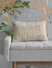 3 Brothers Decor - Ashley Furniture - Hathby Pillows - Pillow (4/CS) / Tan/White - A1001048