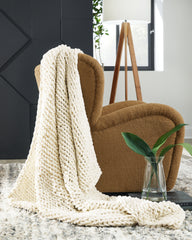 3 Brothers Decor - Ashley Furniture - Chaddon Throw (Set of 3) - Throw (3/CS) / Ivory - A1001060