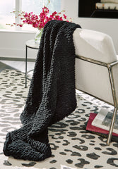 3 Brothers Decor - Ashley Furniture - Chaddon Throw (Set of 3) - Throw (3/CS) / Black - A1001061