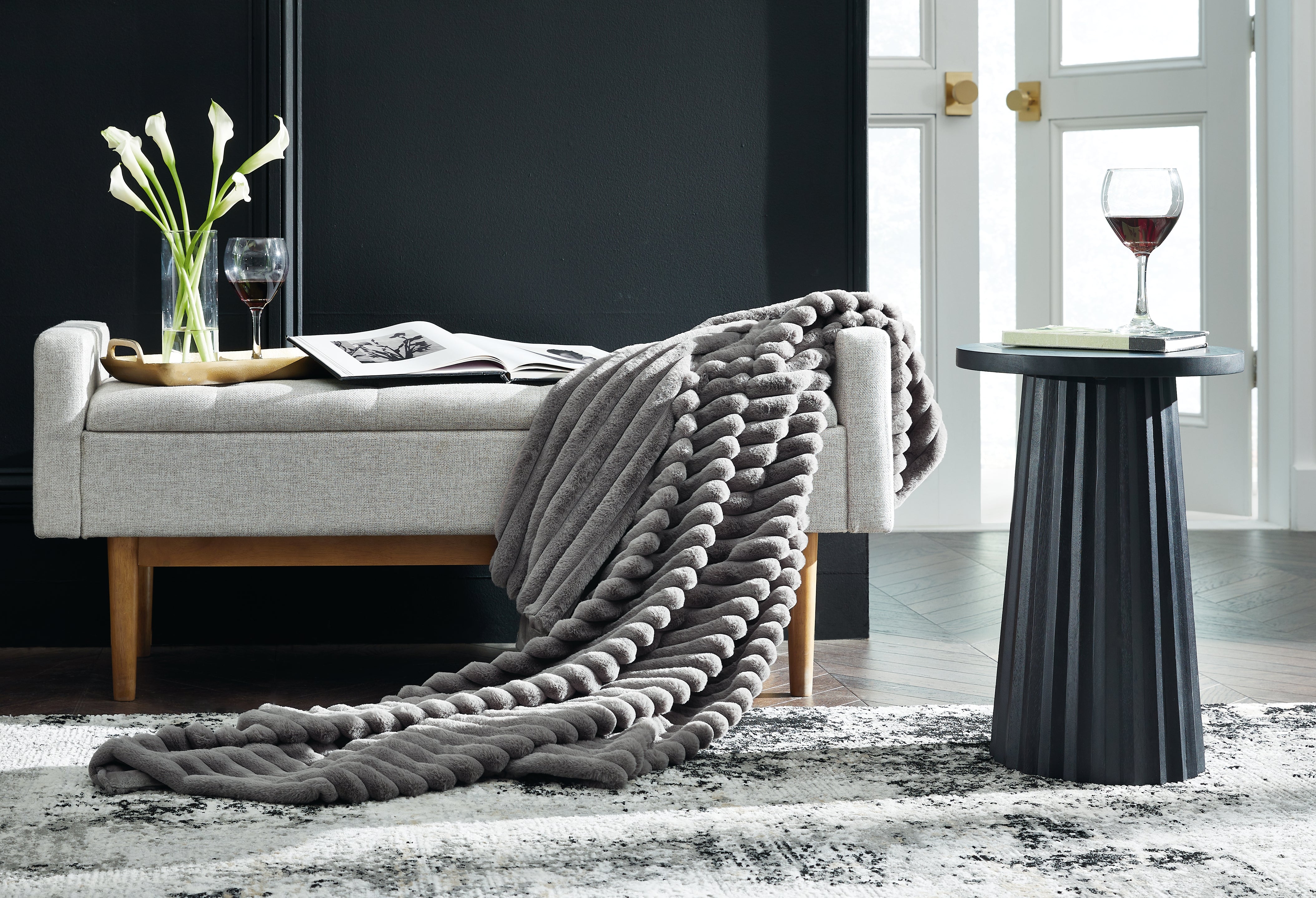 3 Brothers Decor - Ashley Furniture - Alsonwell Throw (Set of 3) - Throw (3/CS) / Gray - A1001081
