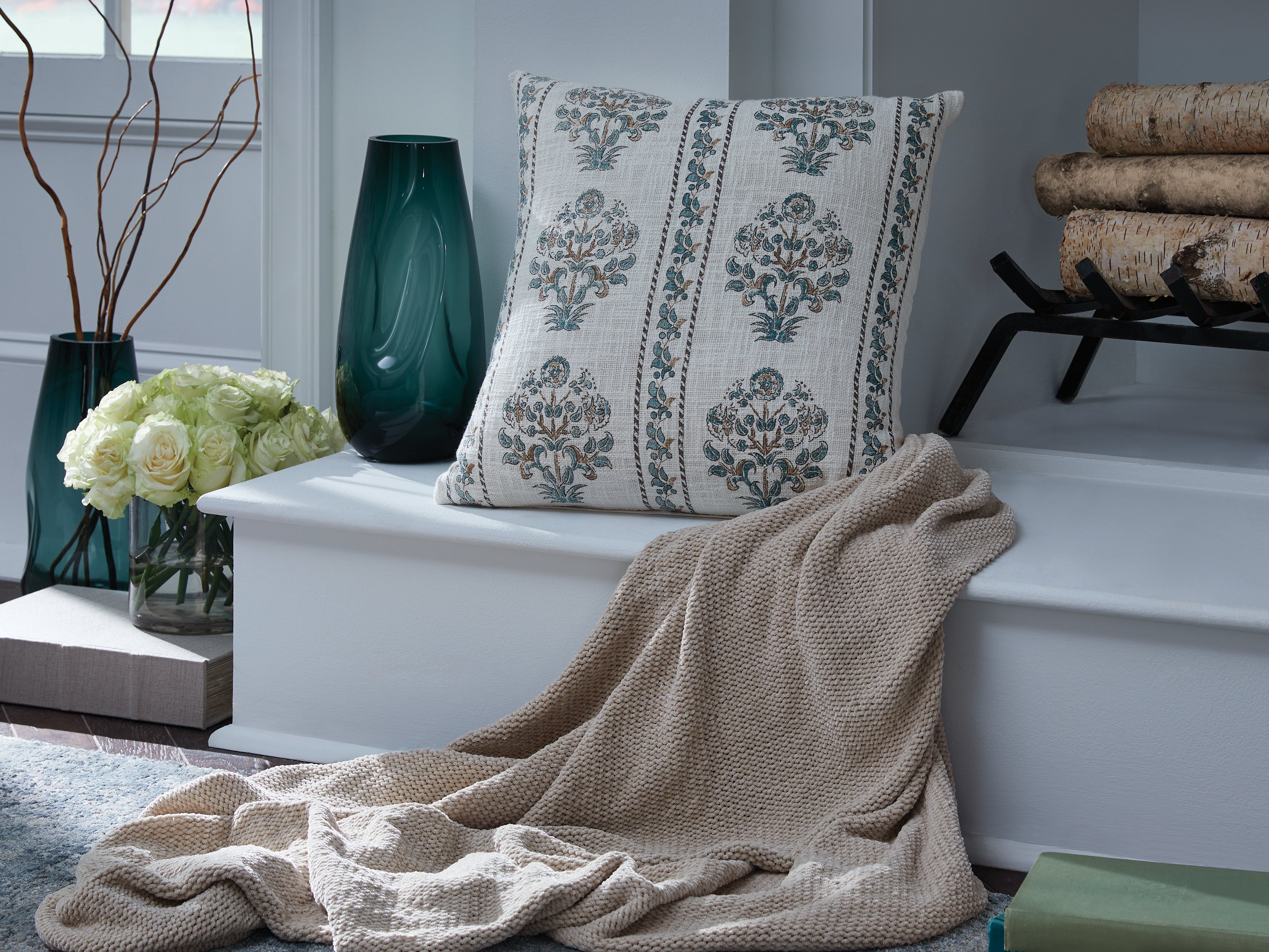 3 Brothers Decor - Ashley Furniture - Paulmour Pillows - Pillow (4/CS) / Ivory/Green/Brown - A1001105