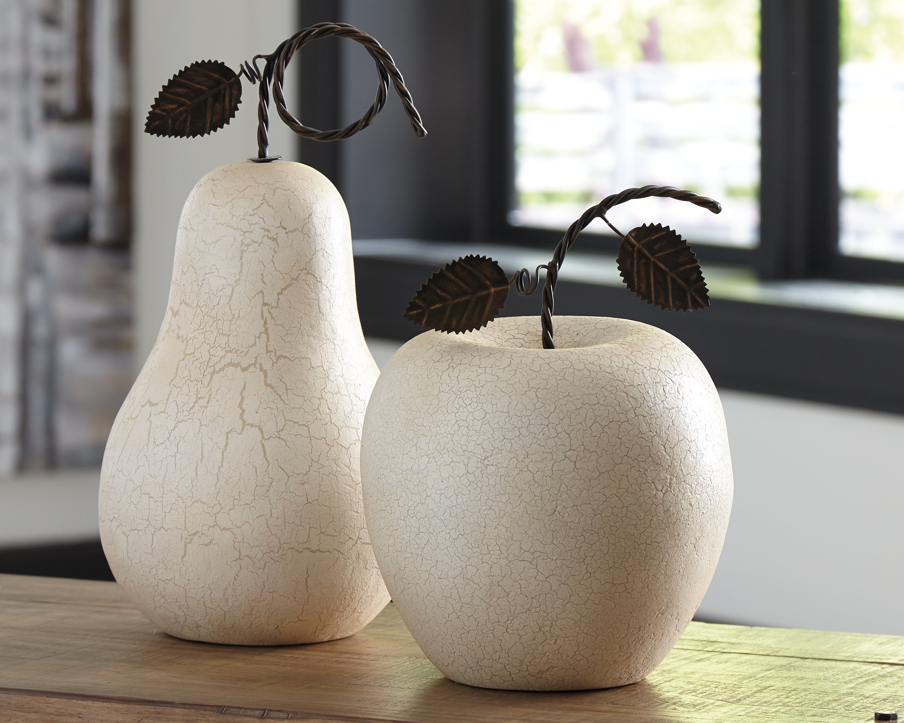 3 Brothers Decor - Ashley Furniture - Bidelia Sculpture - Sculpture Set (Set of 2) / Antique White - A2000381