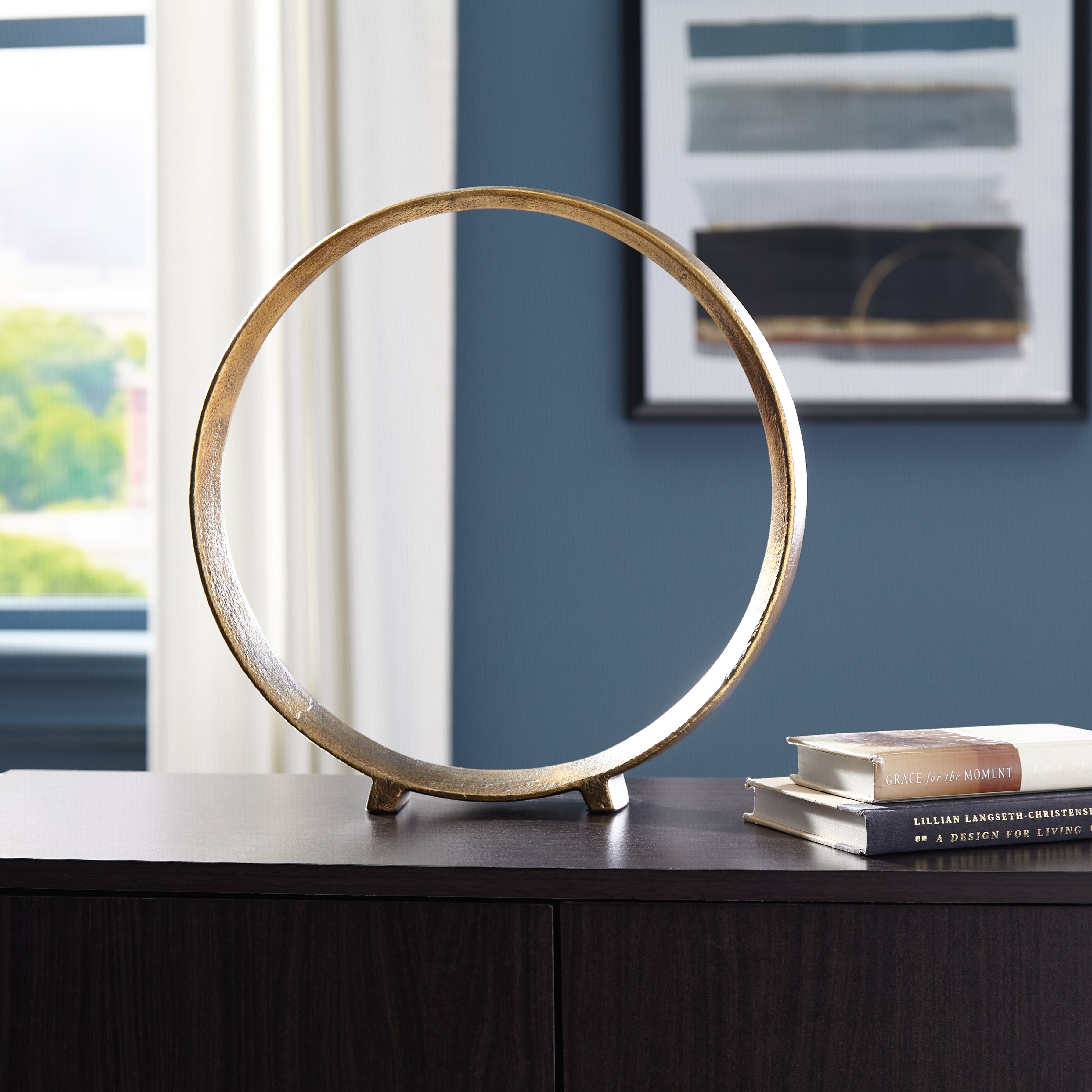 3 Brothers Decor - Ashley Furniture - Ryandale Sculpture - Sculpture (2/CS) / Antique Brass Finish - A2000500