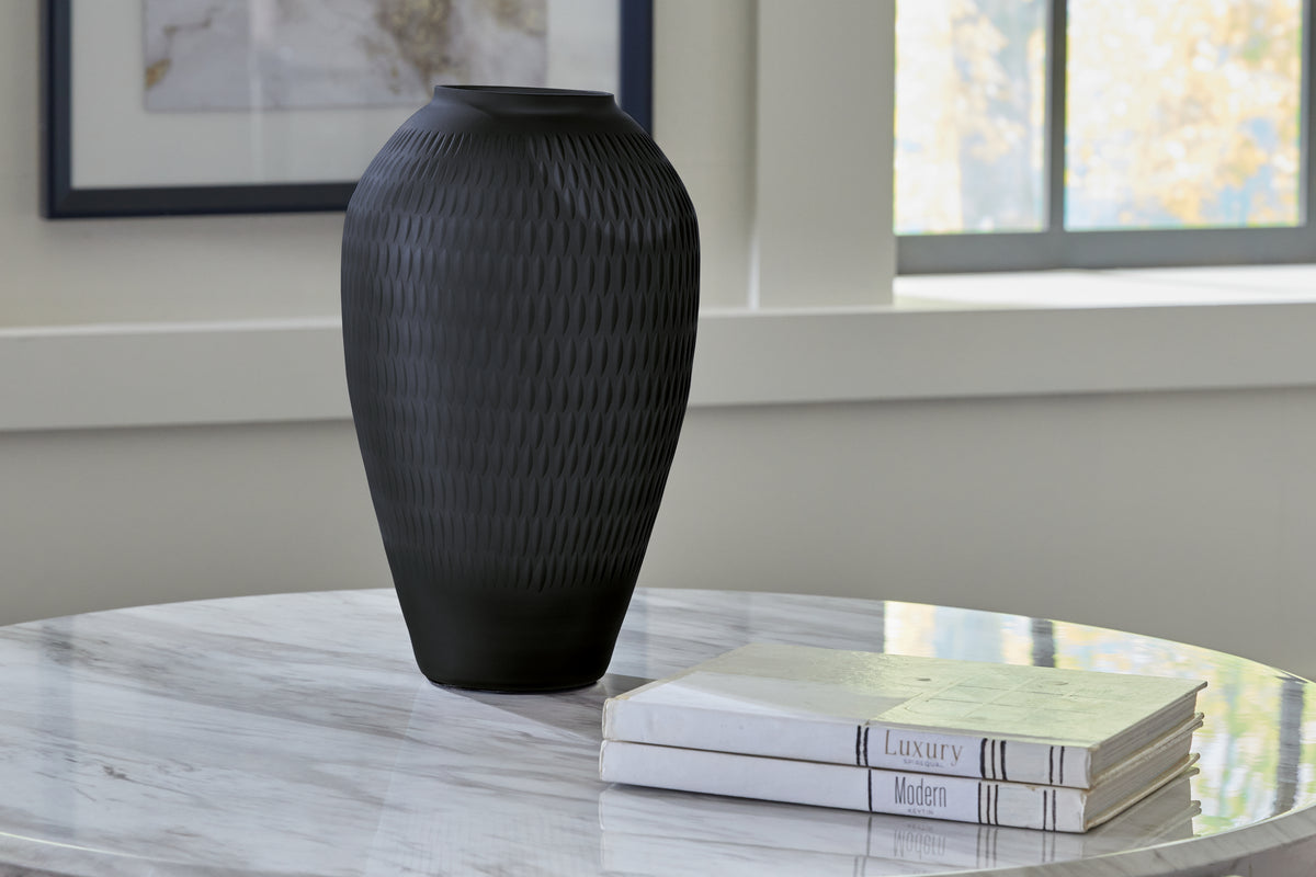 3 Brothers Decor - Ashley Furniture - Etney Vase - Vase / Slate - A2000510